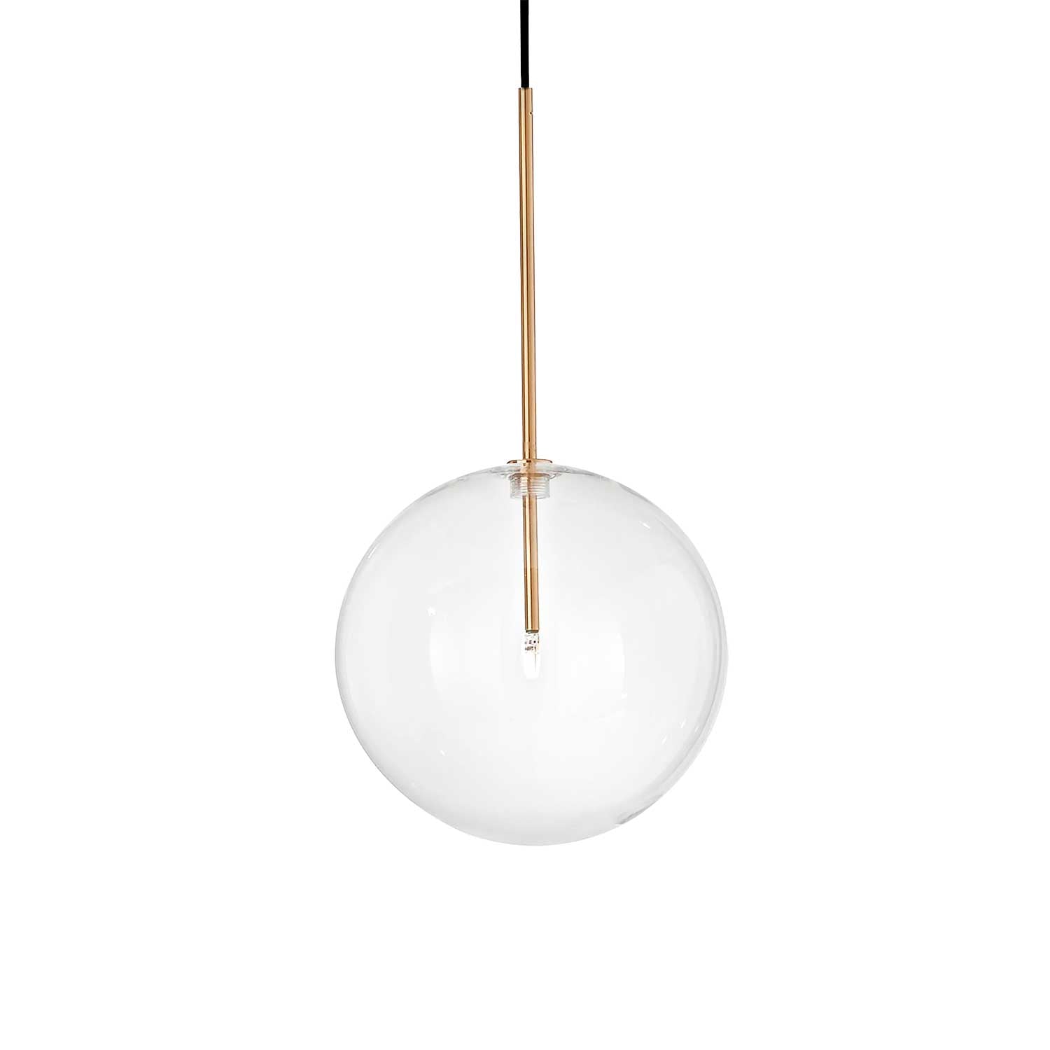 Equinoxe - Design-Hängeleuchte mit transparentem Glaskugel