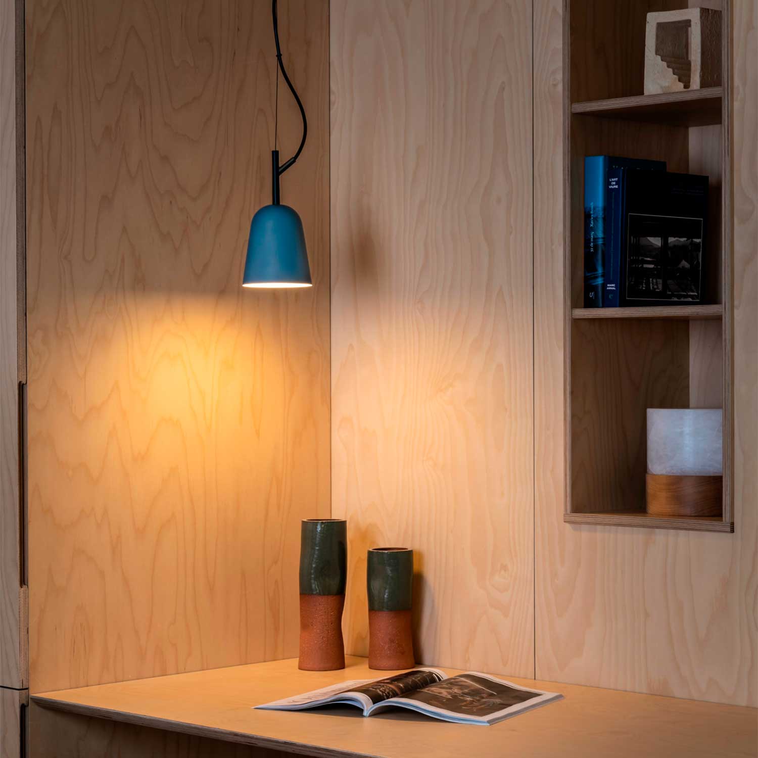 Studio - Lampada sospesa retrò in acciaio per cucina