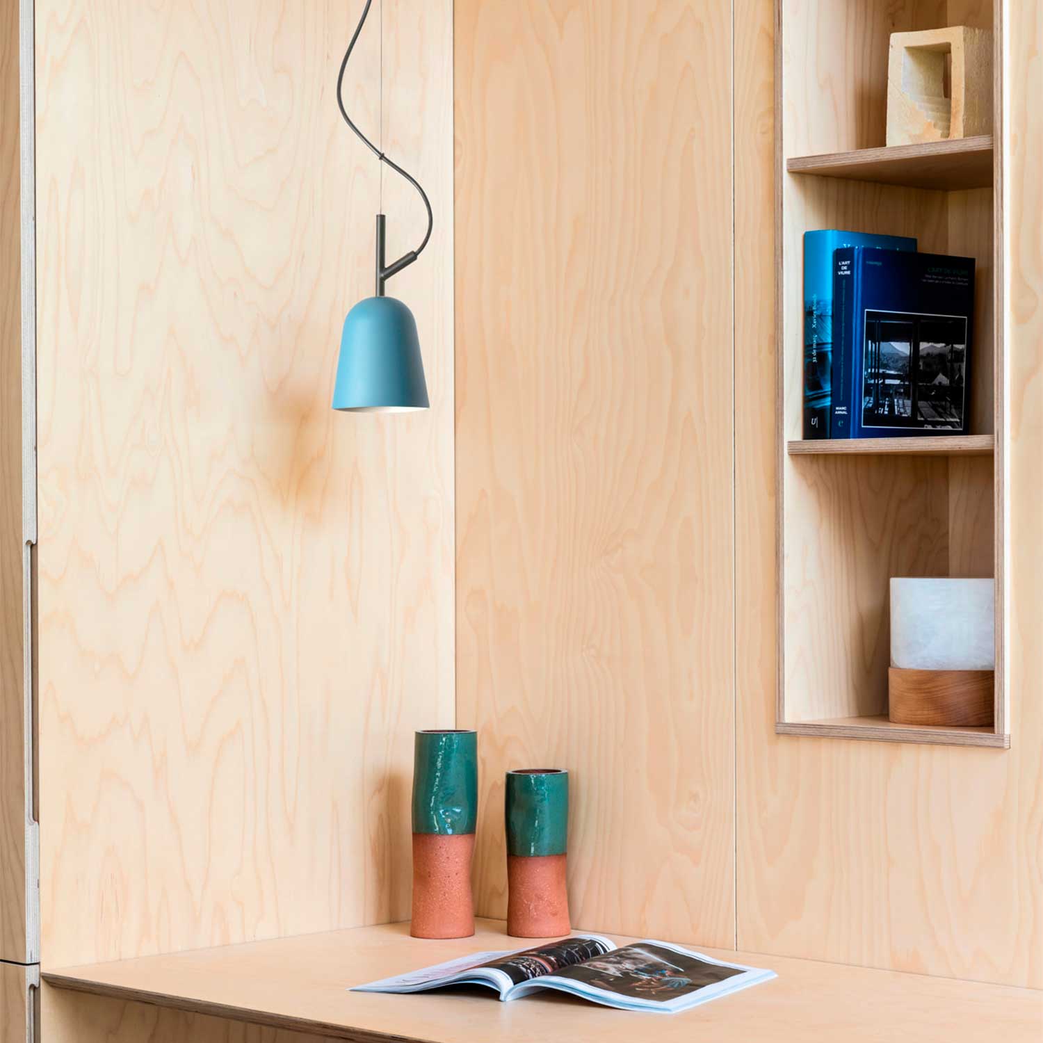 Studio - Lampada sospesa retrò in acciaio per cucina