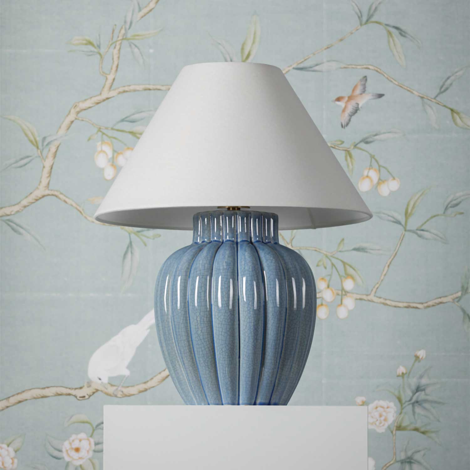 Clarendon - Lampe en céramique craquelé design pour chambre