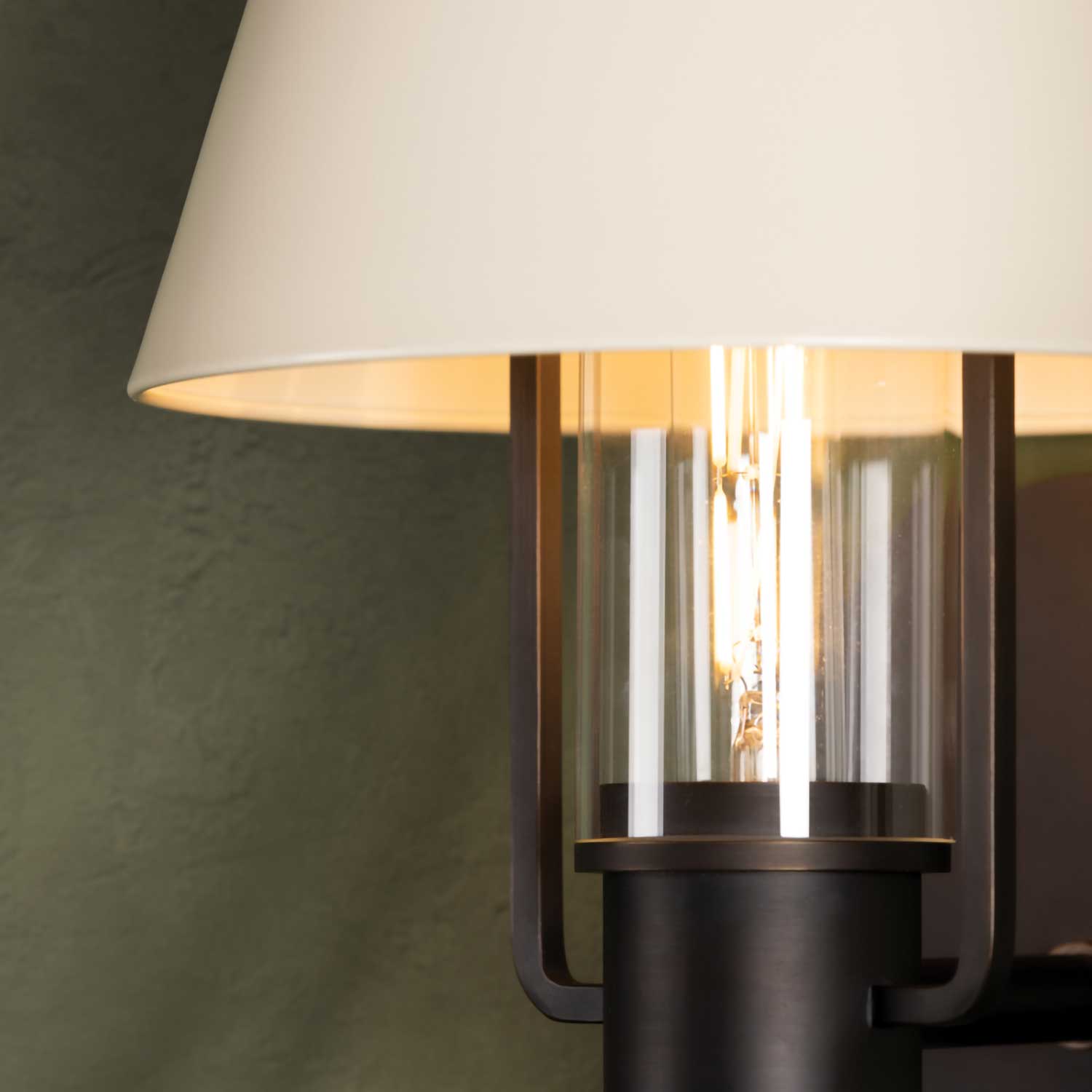 Kindle - Industrial wall sconce in brass or bronze