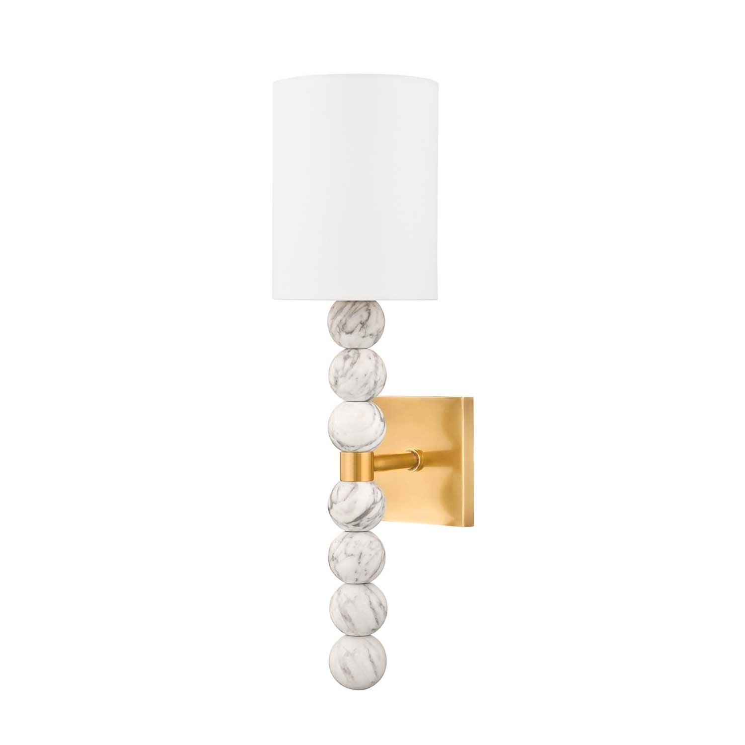 Kodiak - White and gold marble wall sconce design