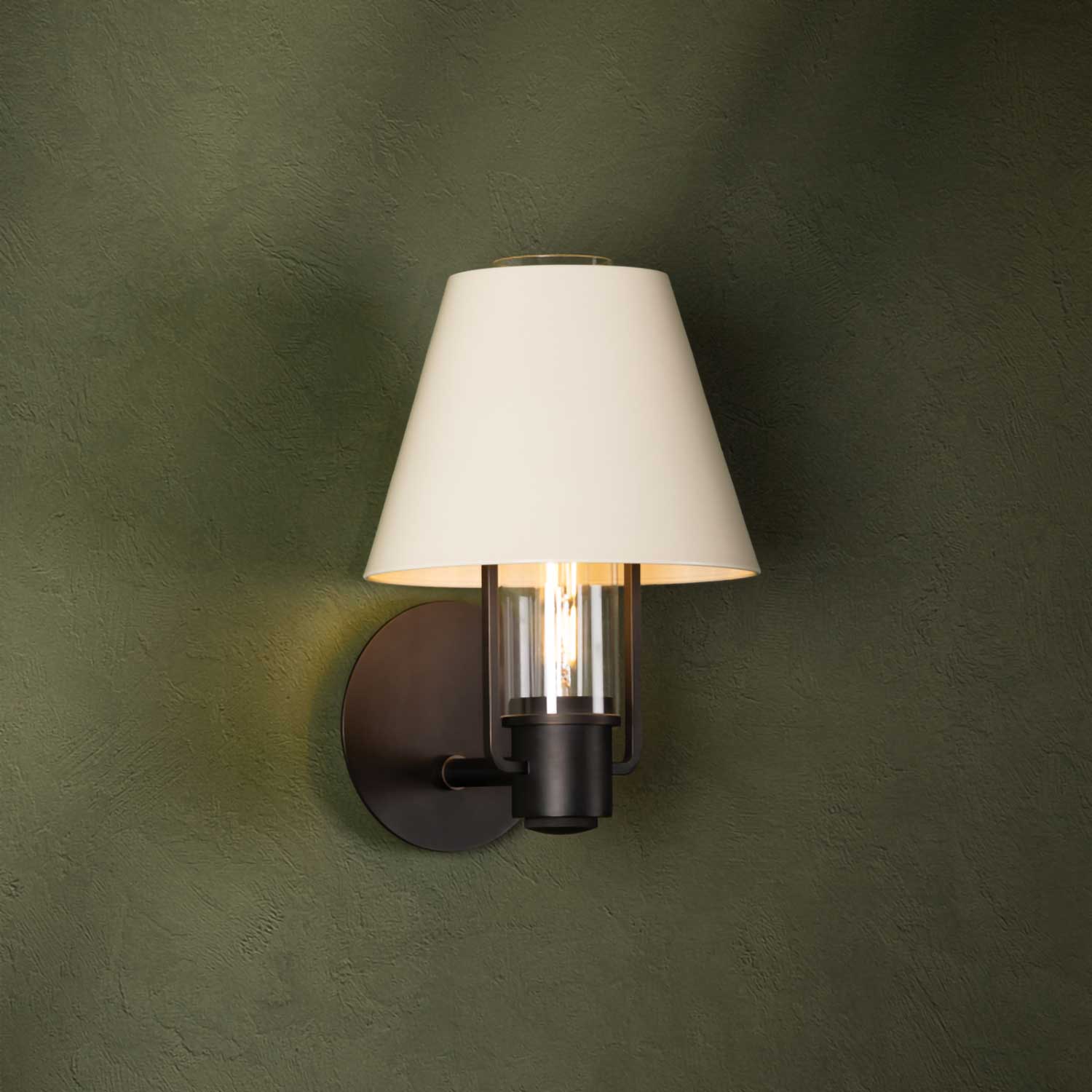 Kindle - Industrial wall sconce in brass or bronze