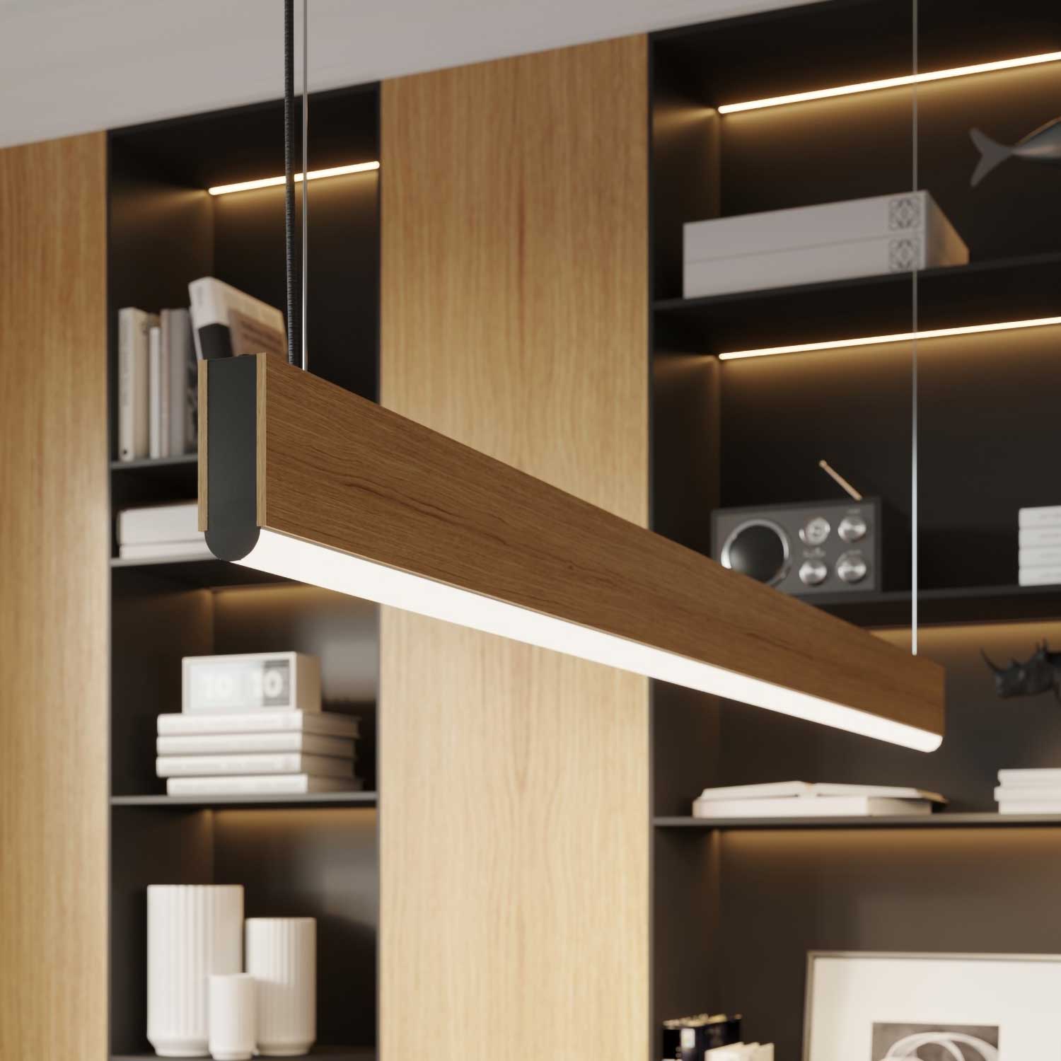 Ancha - Wooden LED pendant light for dining room