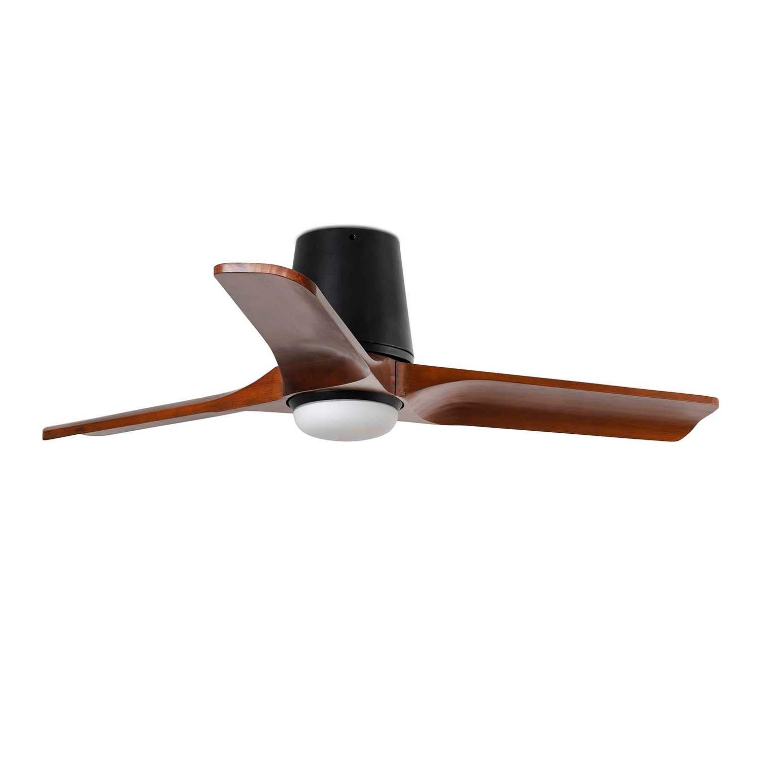 Heywood - Plafoniera ventilatore in legno con luce