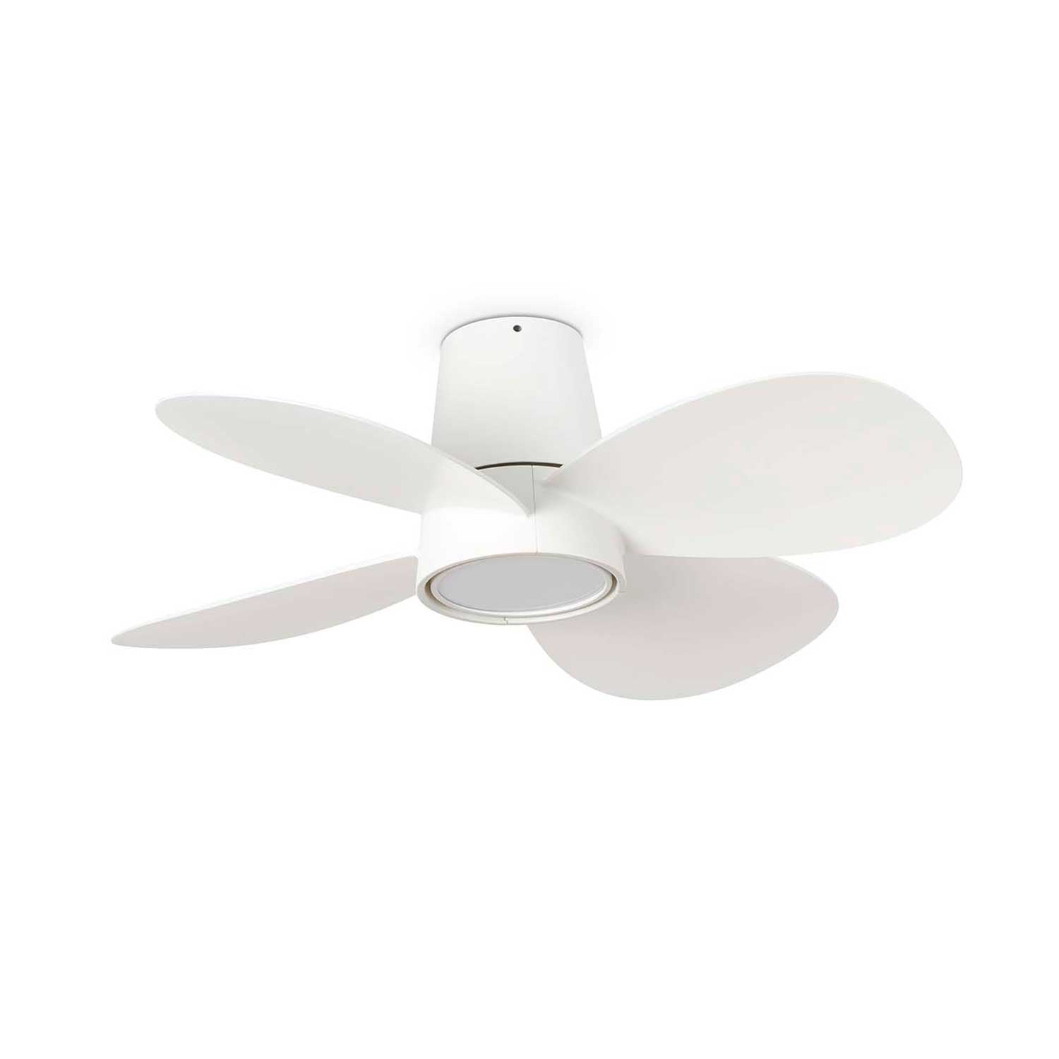 Klover - White LED ceiling fan for modern interior