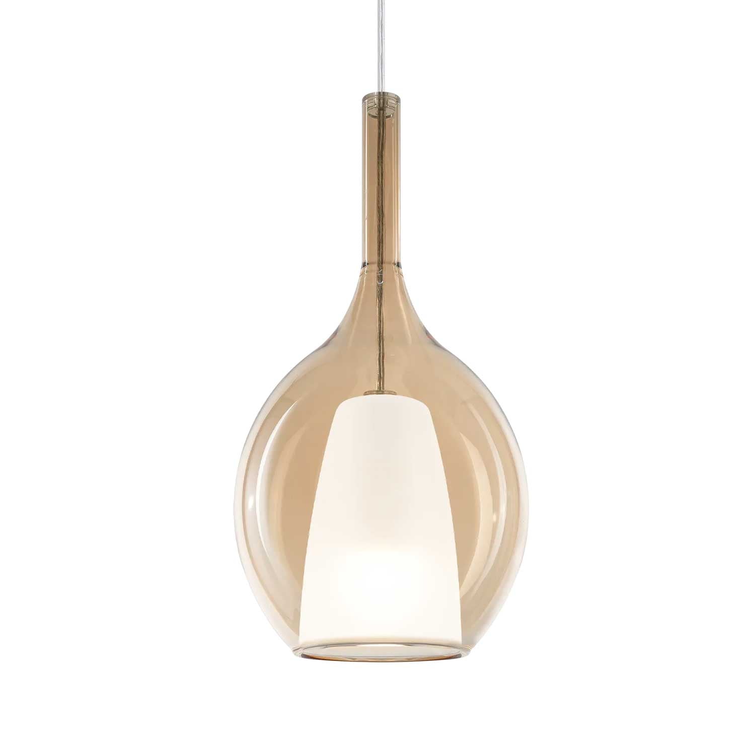 Kalique 2 - Lustre moderne en verre colorée design