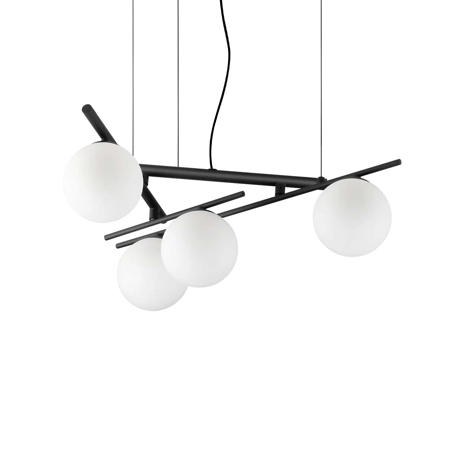 Atlas - Suspension moderne boules en verre pour salon