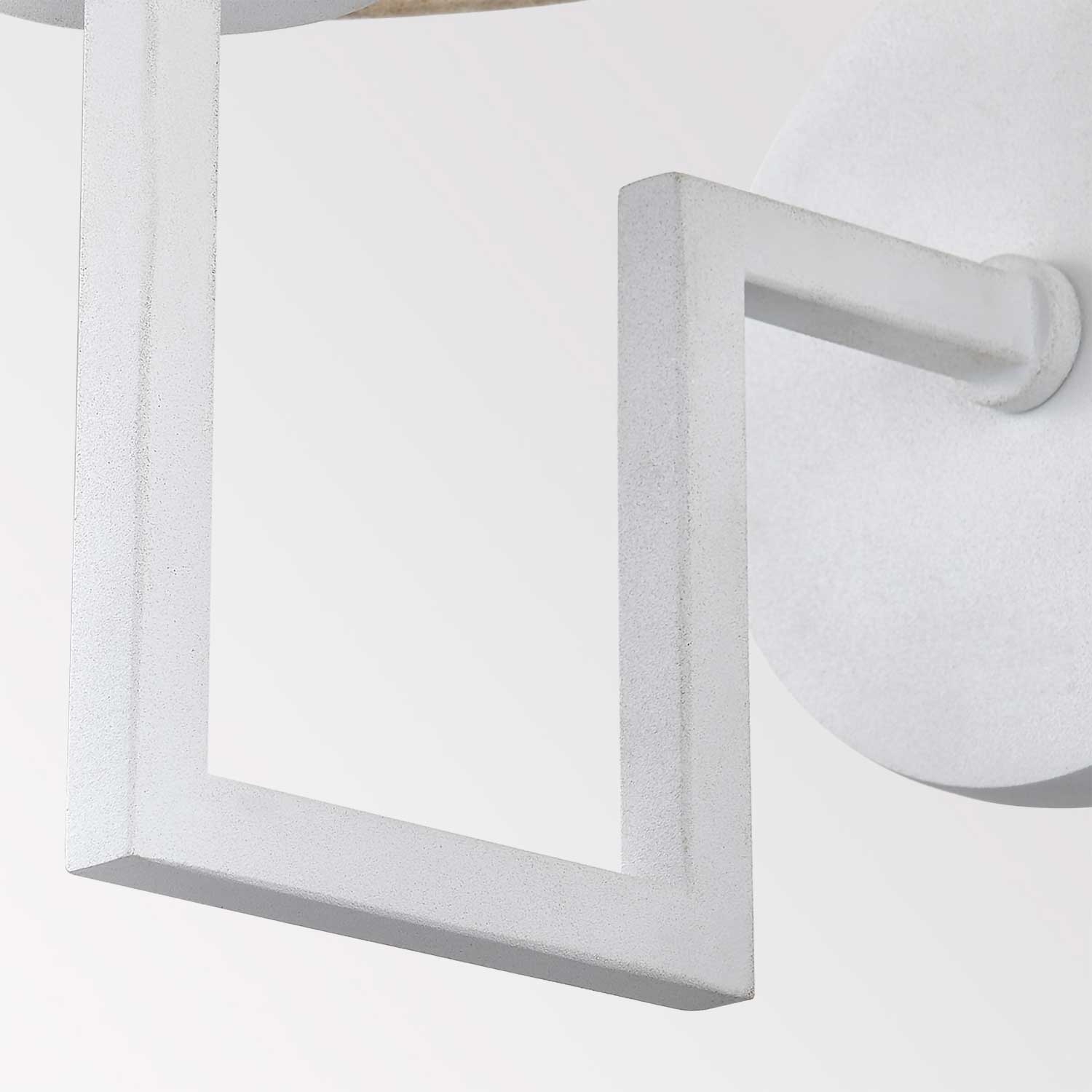 Gladwyne - Vintage Wandleuchte aus Leinen und weißem Metall