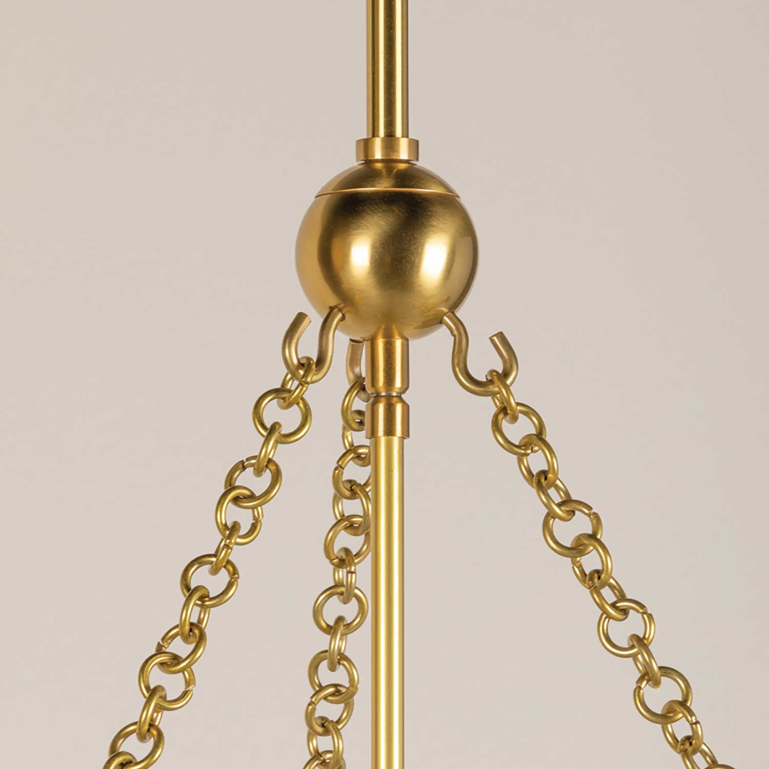 Alana - Sospensione lino e ottone dorato design vintage