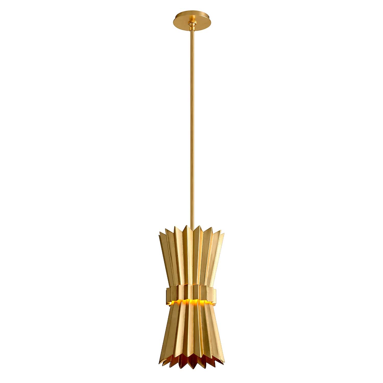 Moxy - Lámpara colgante dorada vintage de metal para cocina