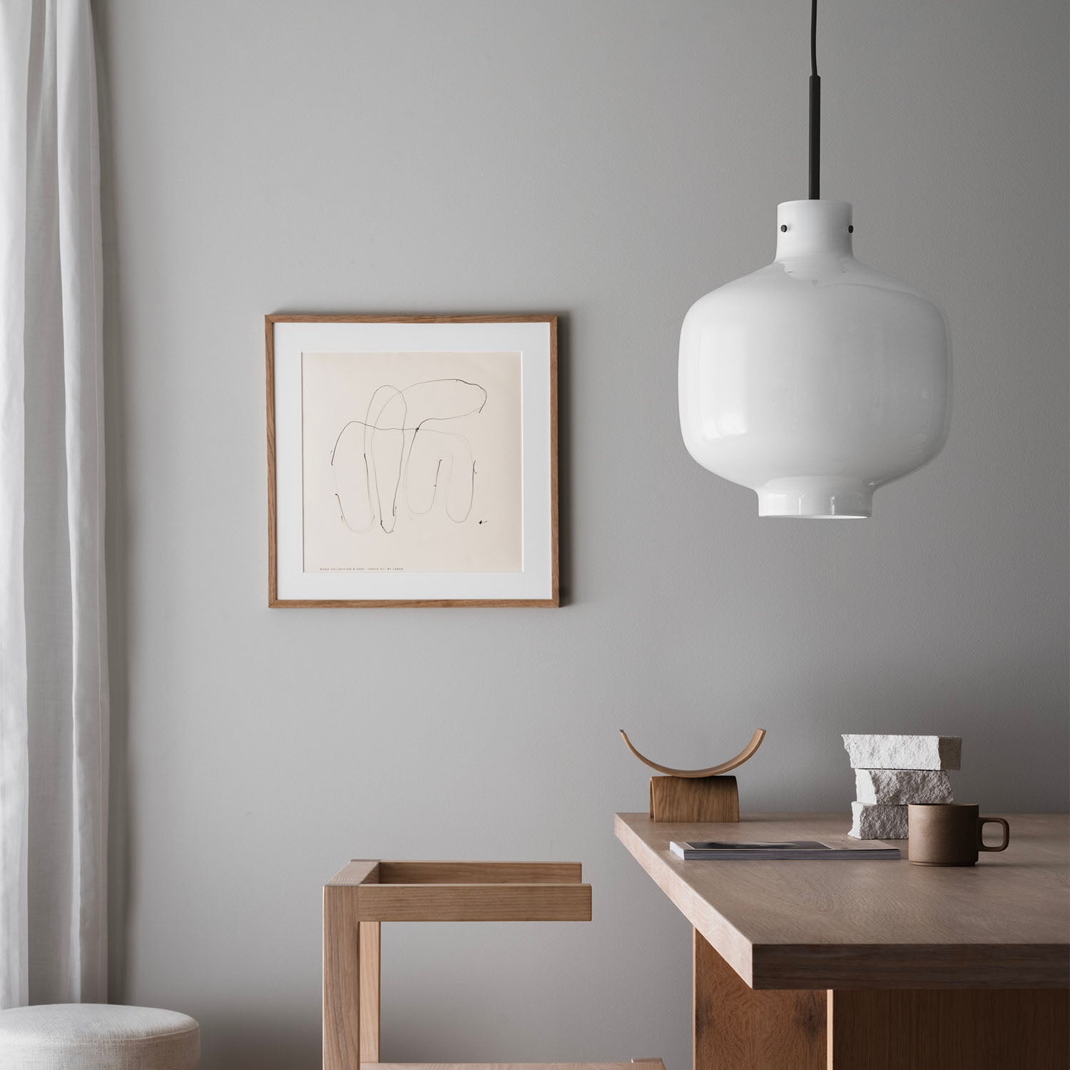 ARCHIVE 4180 - Handmade blown glass pendant light