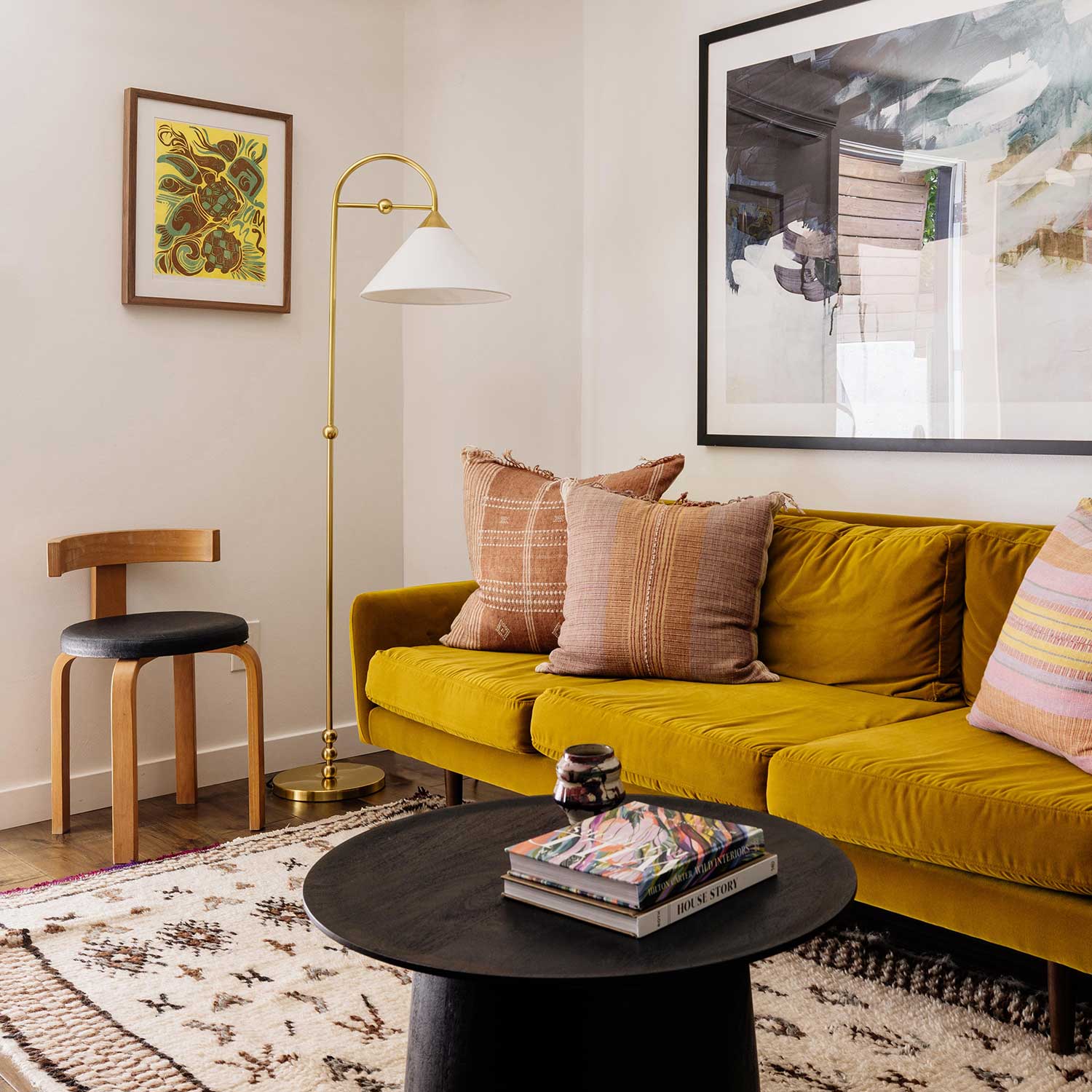 Sang - Brass floor lamp for living room