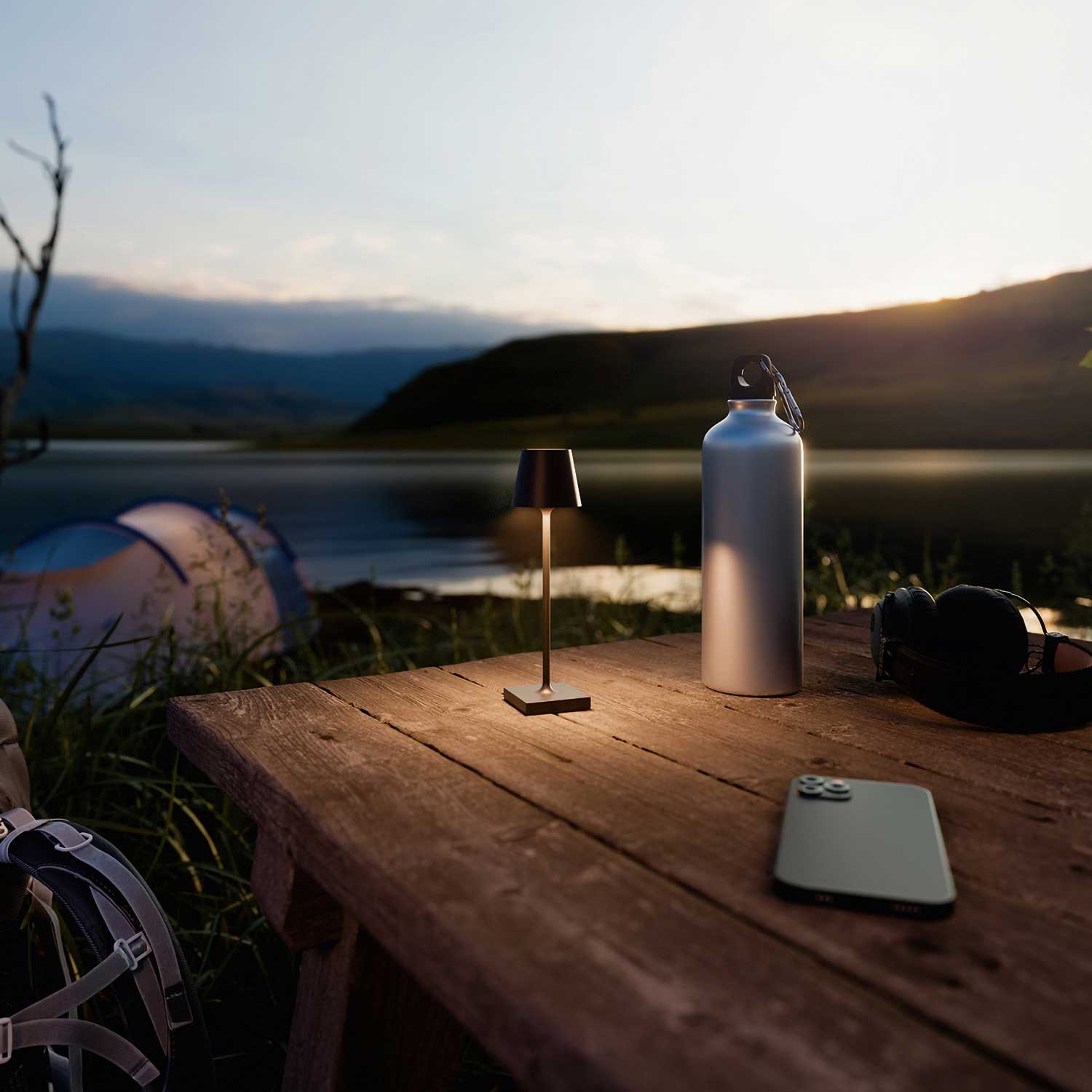 Nuindie - Lampe de table sans-fils extérieur led dimmable