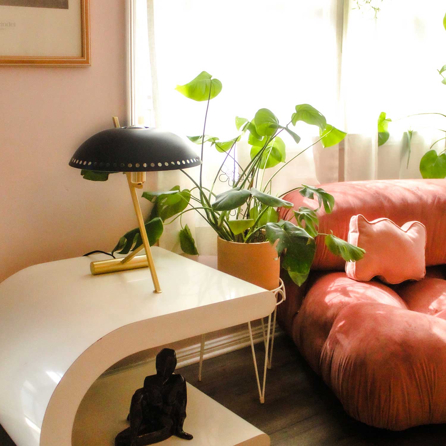 Landis - Lámpara de escritorio vintage en latón