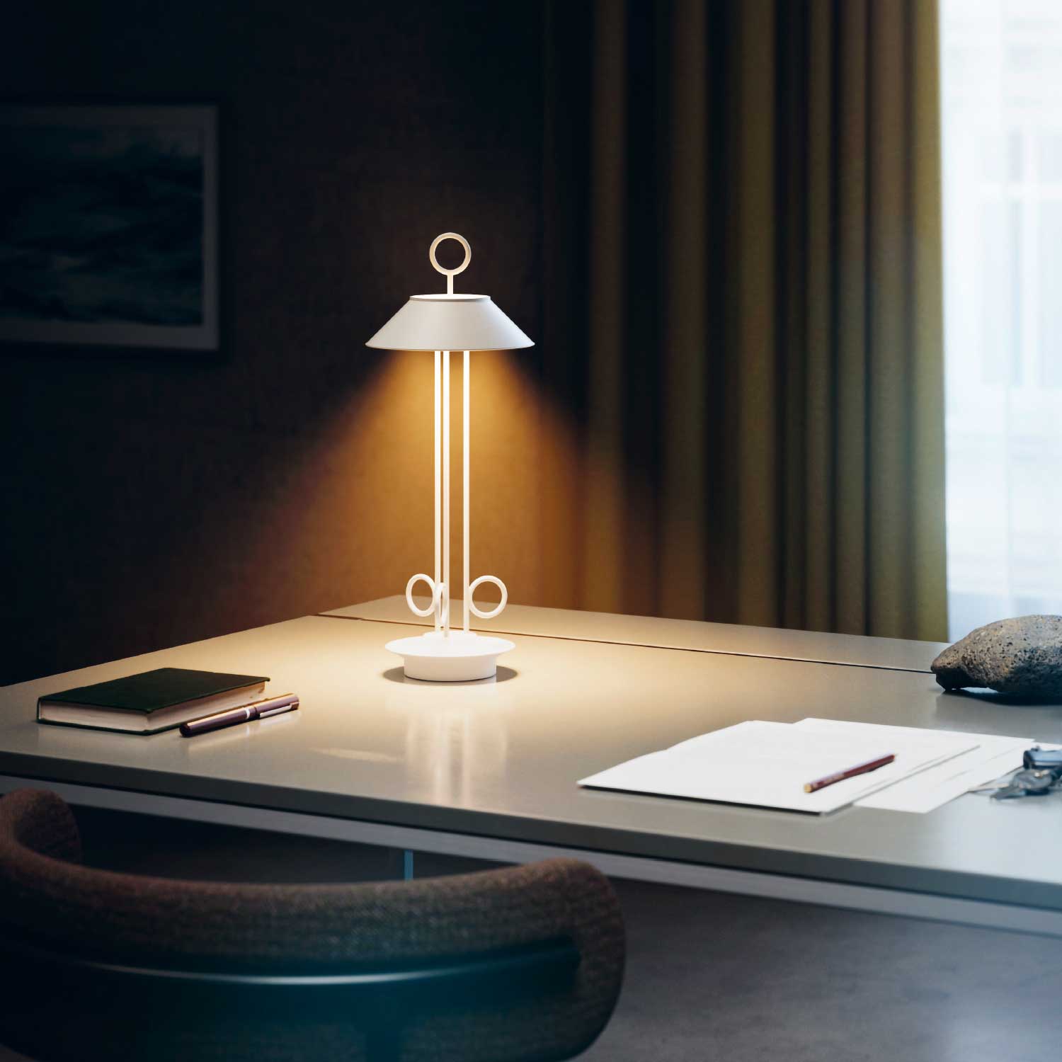 Nudiderot - Lampe de table sans fil extérieur design vintage