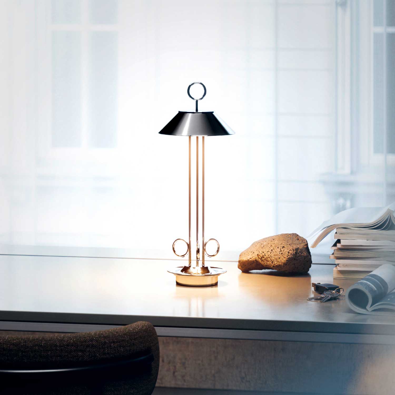 Nudiderot - Беспроводная настольная лампа для улицы в винтажном дизайне