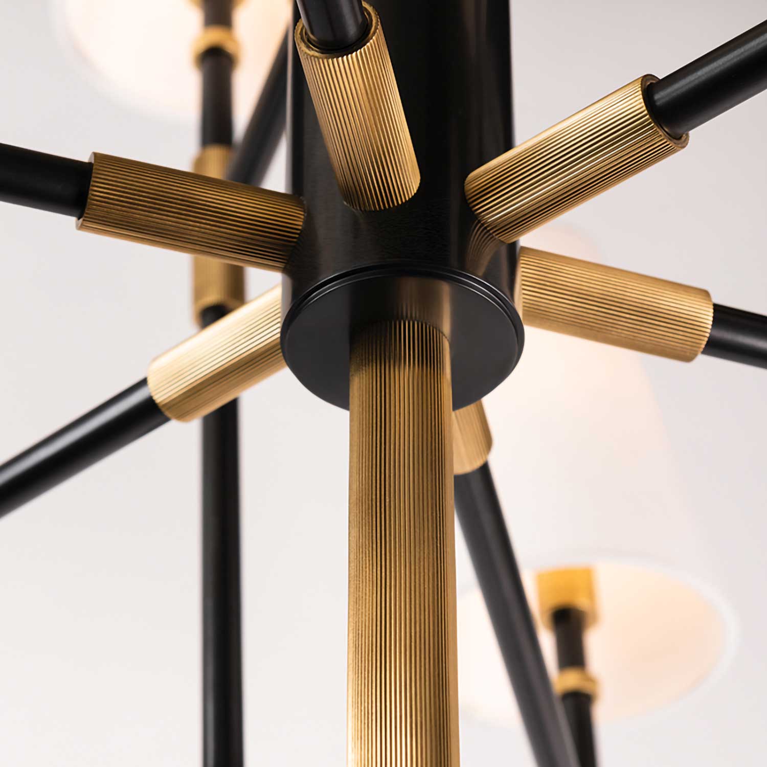 Bowery - Chic suspension in brass or steel for living room