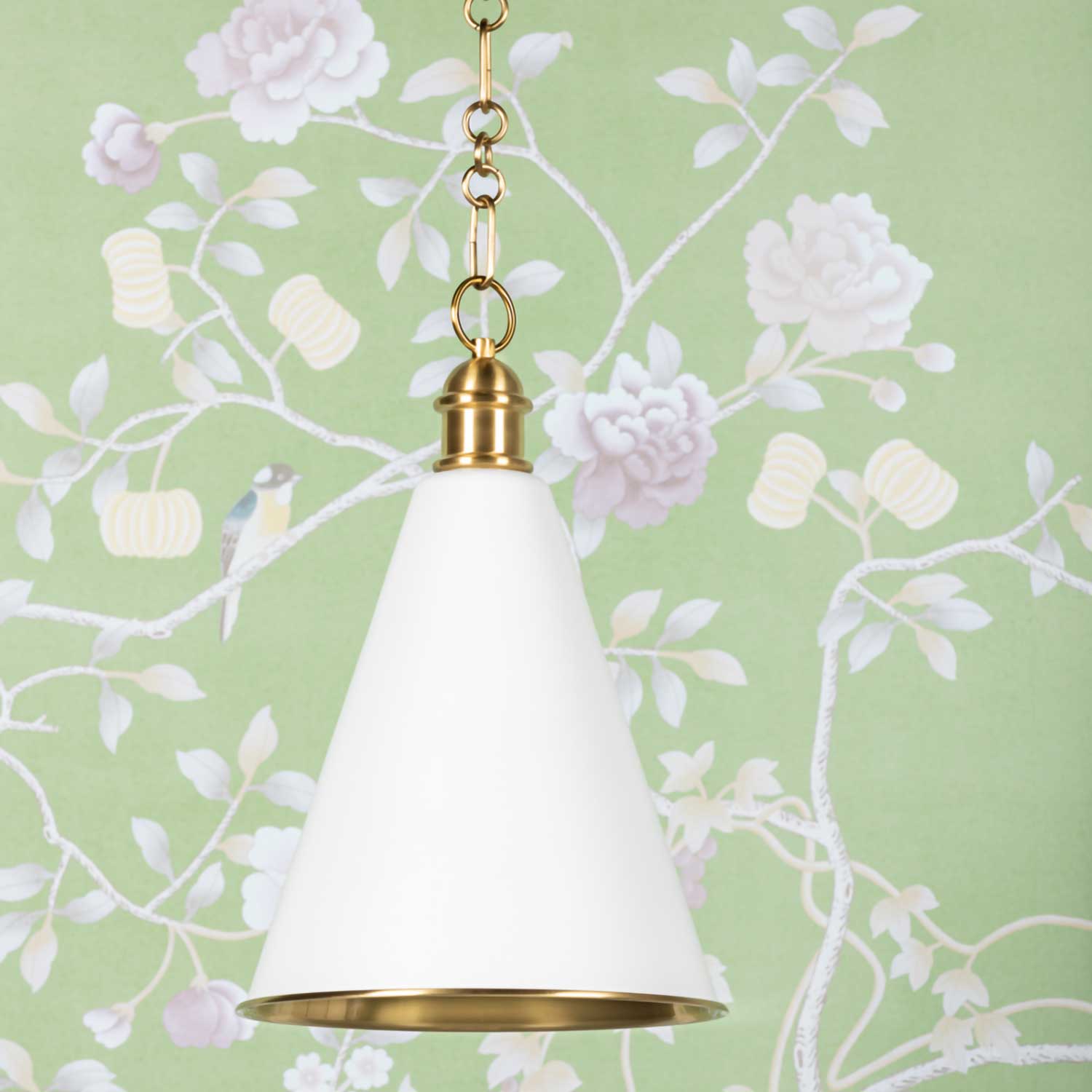 Fenimore - Vintage gold brass antique pendant light