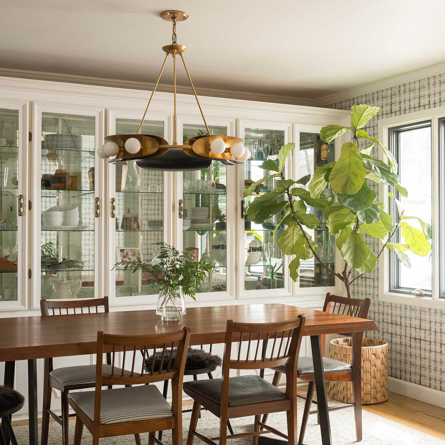 Hopper - Lámpara colgante industrial negra y dorada para salón