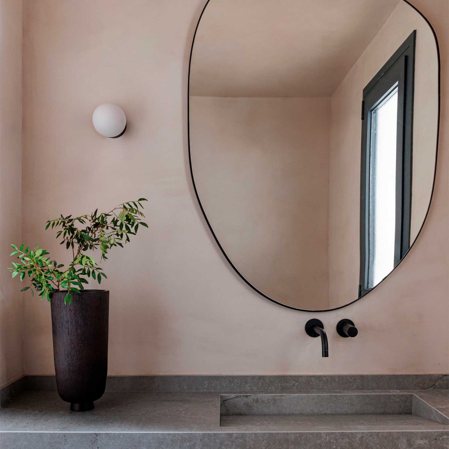 Ping - Applique murale led salle de bain en verre