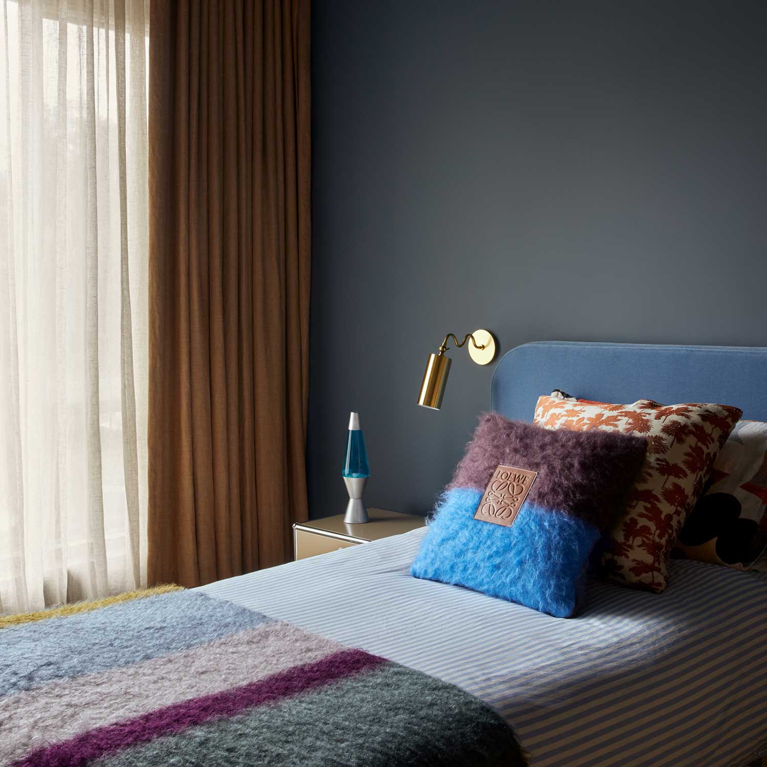 Bea - Aplique de pared lectora vintage en latón para dormitorio