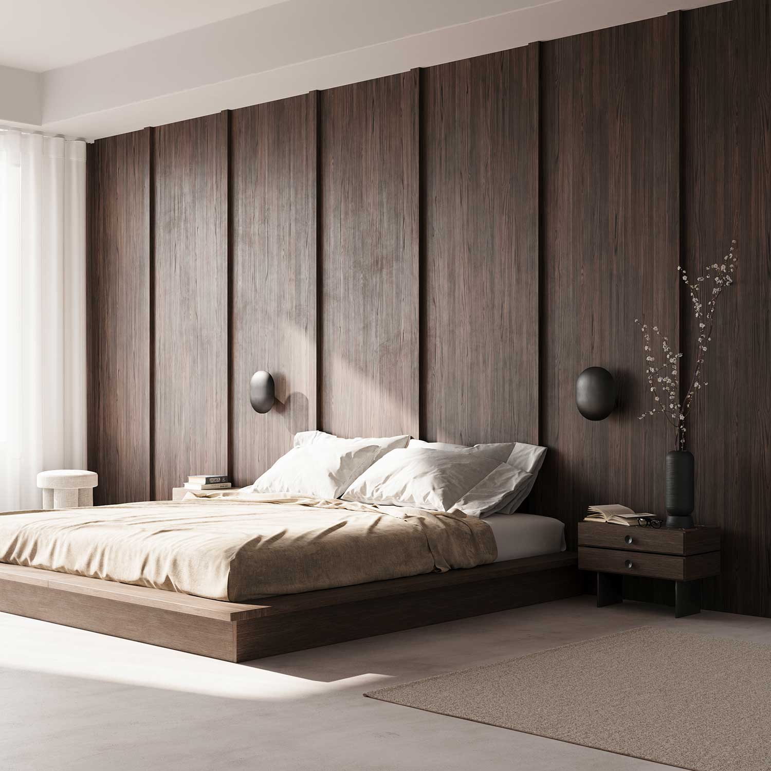 Clam Wall - Design Metall-Wandleuchte für Schlafzimmer