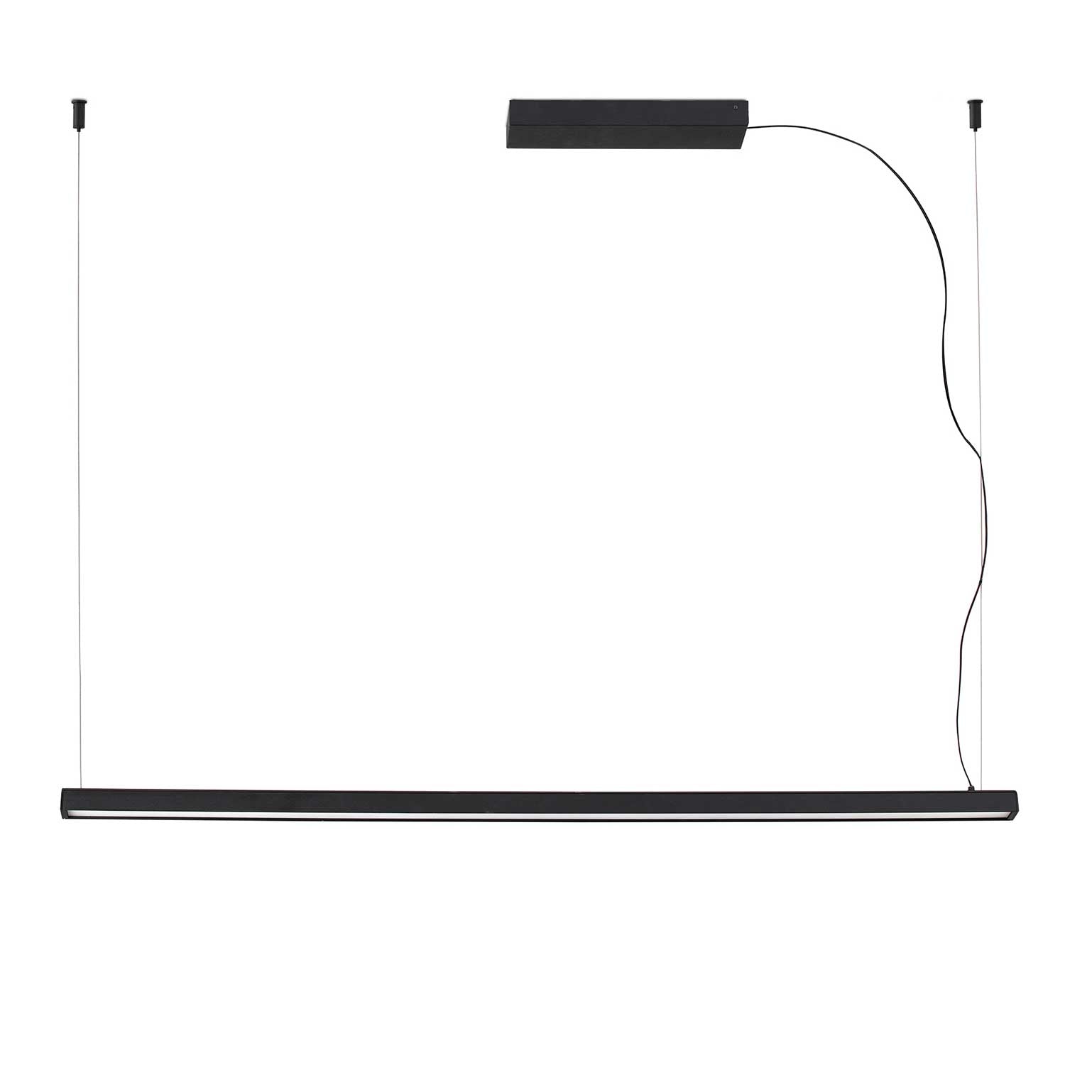 Vico - Suspension led noire linéaire pour cuisine moderne