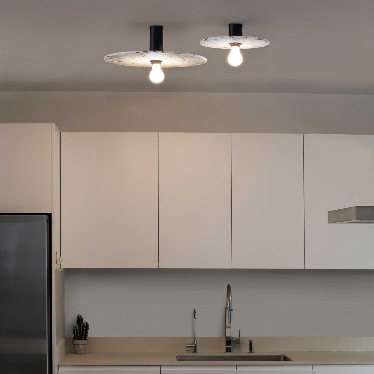 Confetti - White terrazzo design ceiling light for living room
