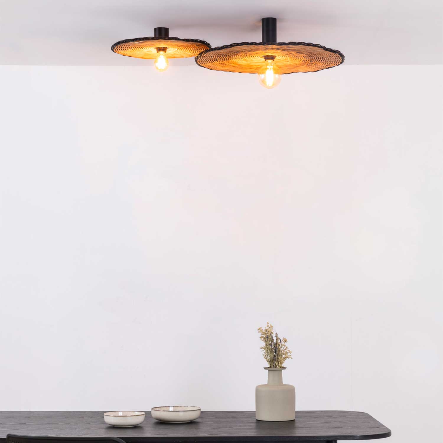 Costas - Bamboo wall ceiling light bohemian living room
