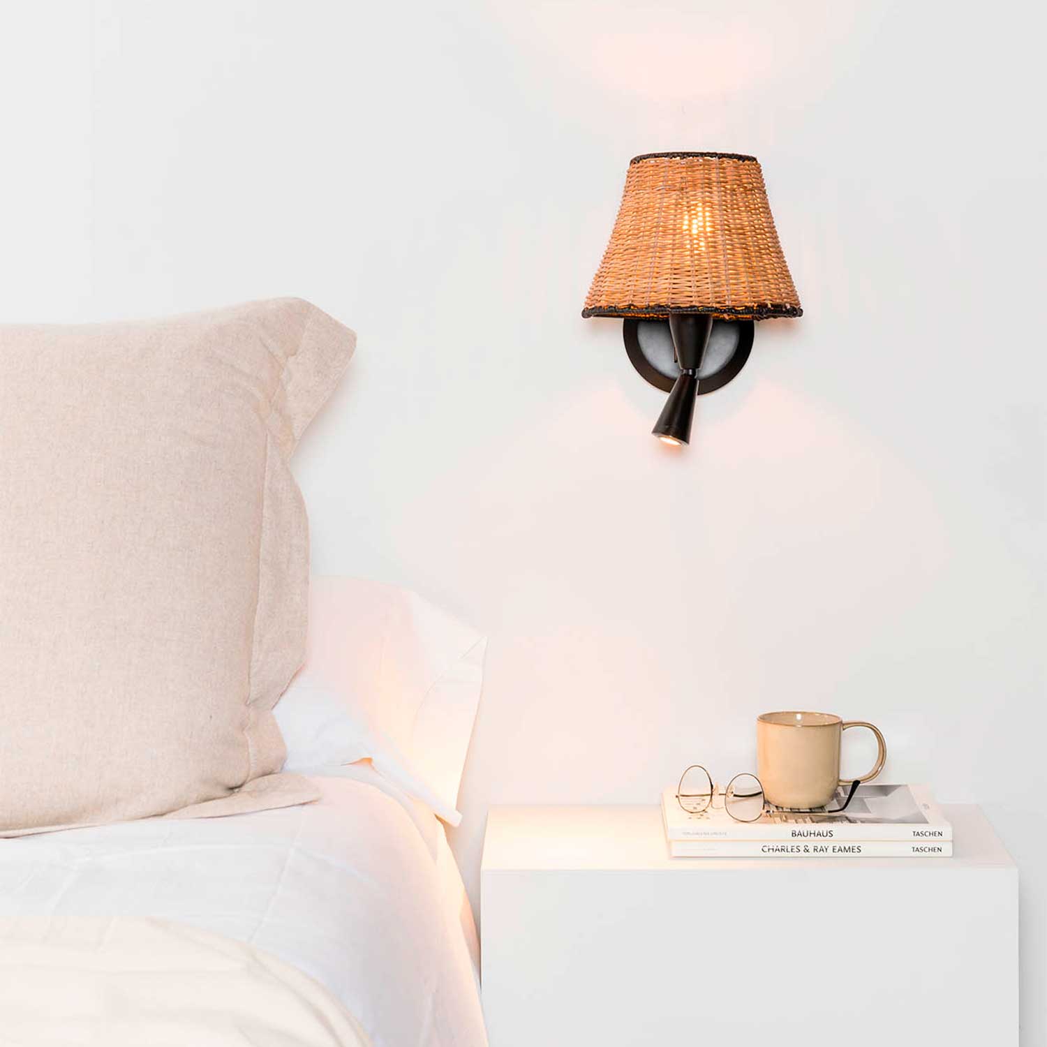 Sumba - Applique da parete in rattan per camera hotel bohémien