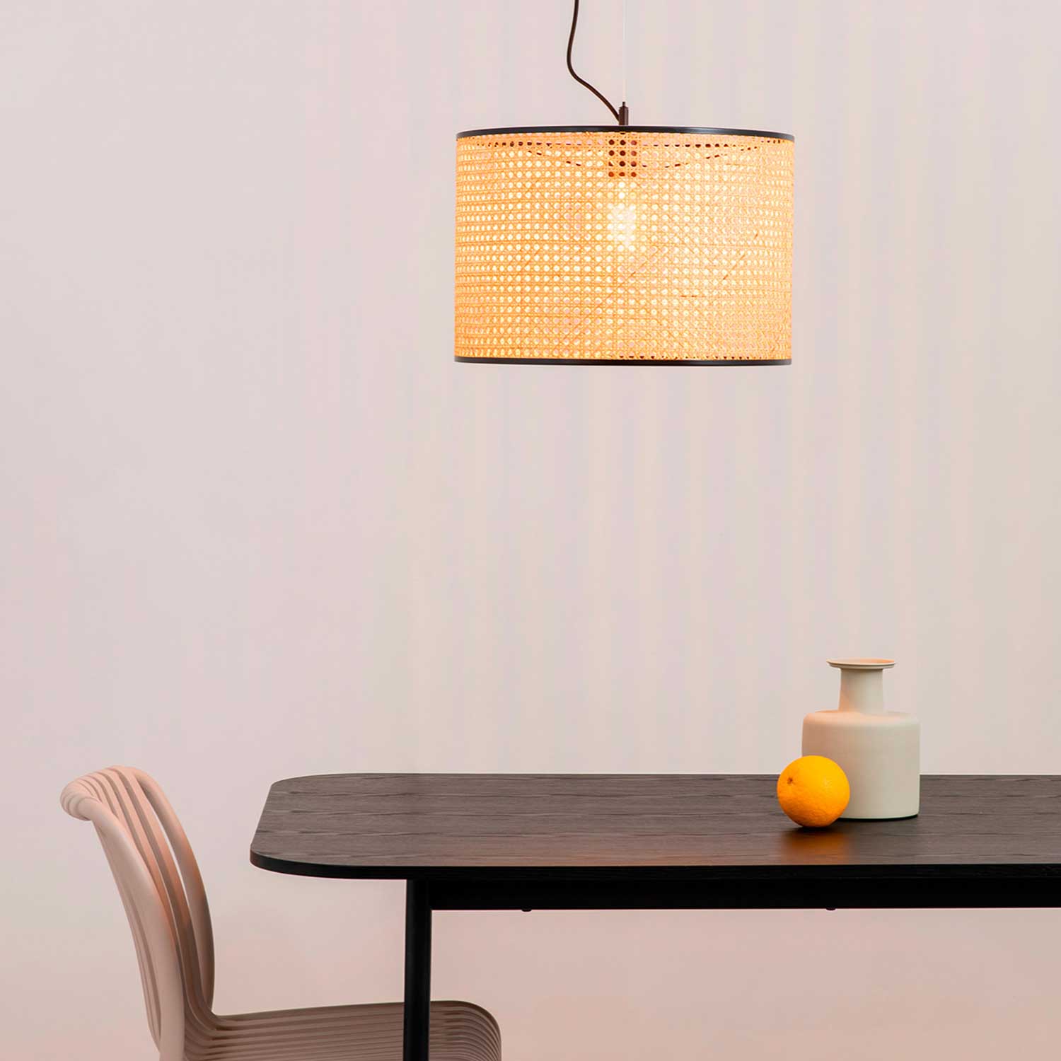 Mambo - Suspension rotin pour salle à manger moderne