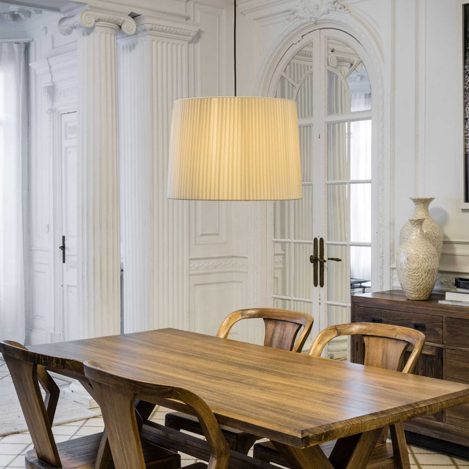 Samba - Suspension enrubannée moderne pour salle à manger