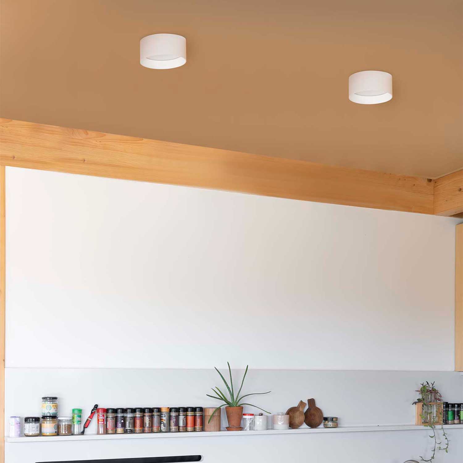 Mizu - LED ceiling spotlight in steel for minimalist living room