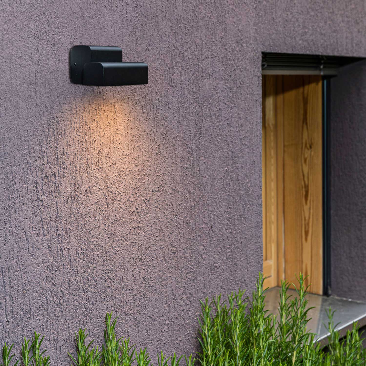 Balic - Applique murale noire led extérieure pour maison moderne