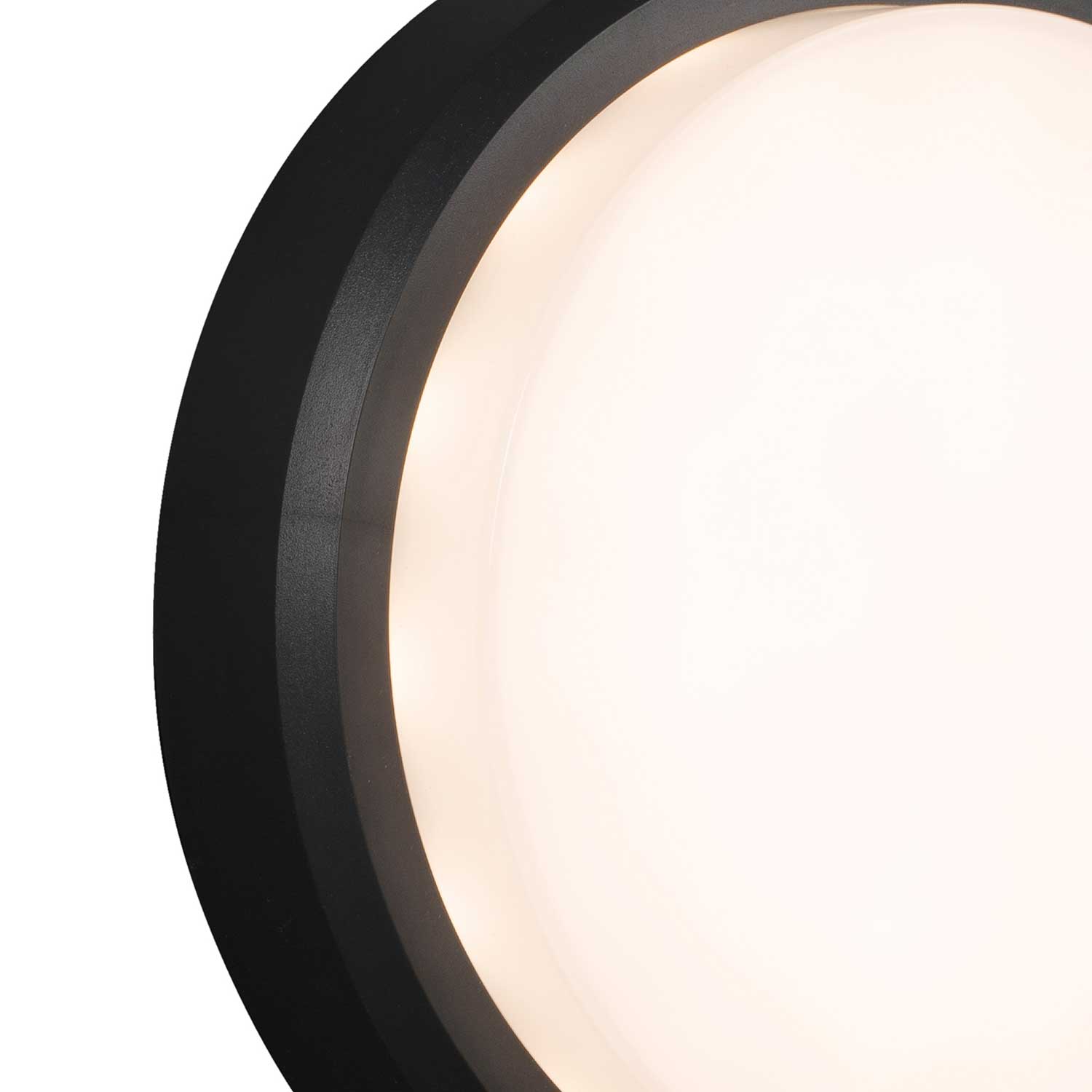 Tom - Aplique de pared LED exterior redondo con difusor de vidrio