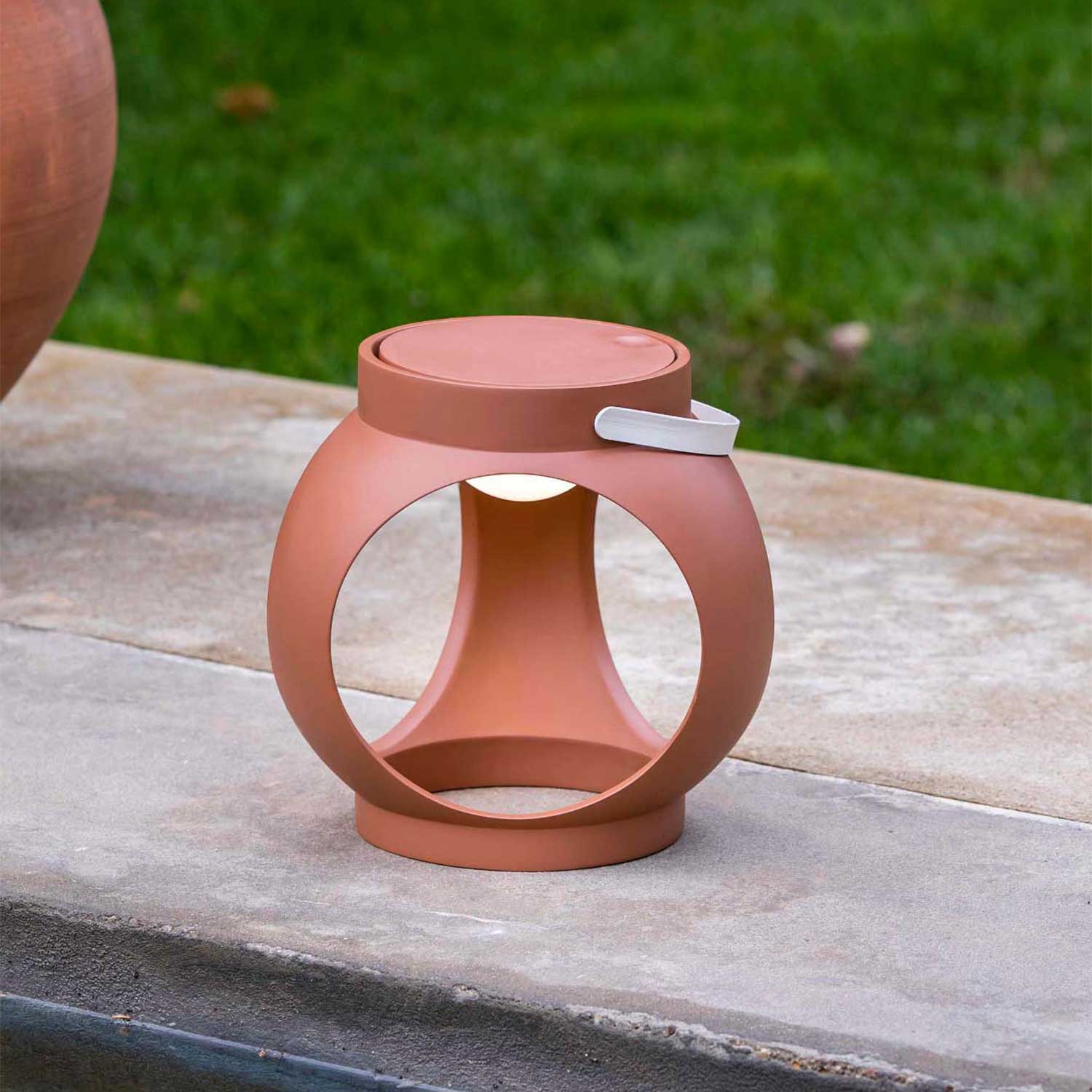 Candela - kabellose wiederaufladbare Außenlampe Terrakotta