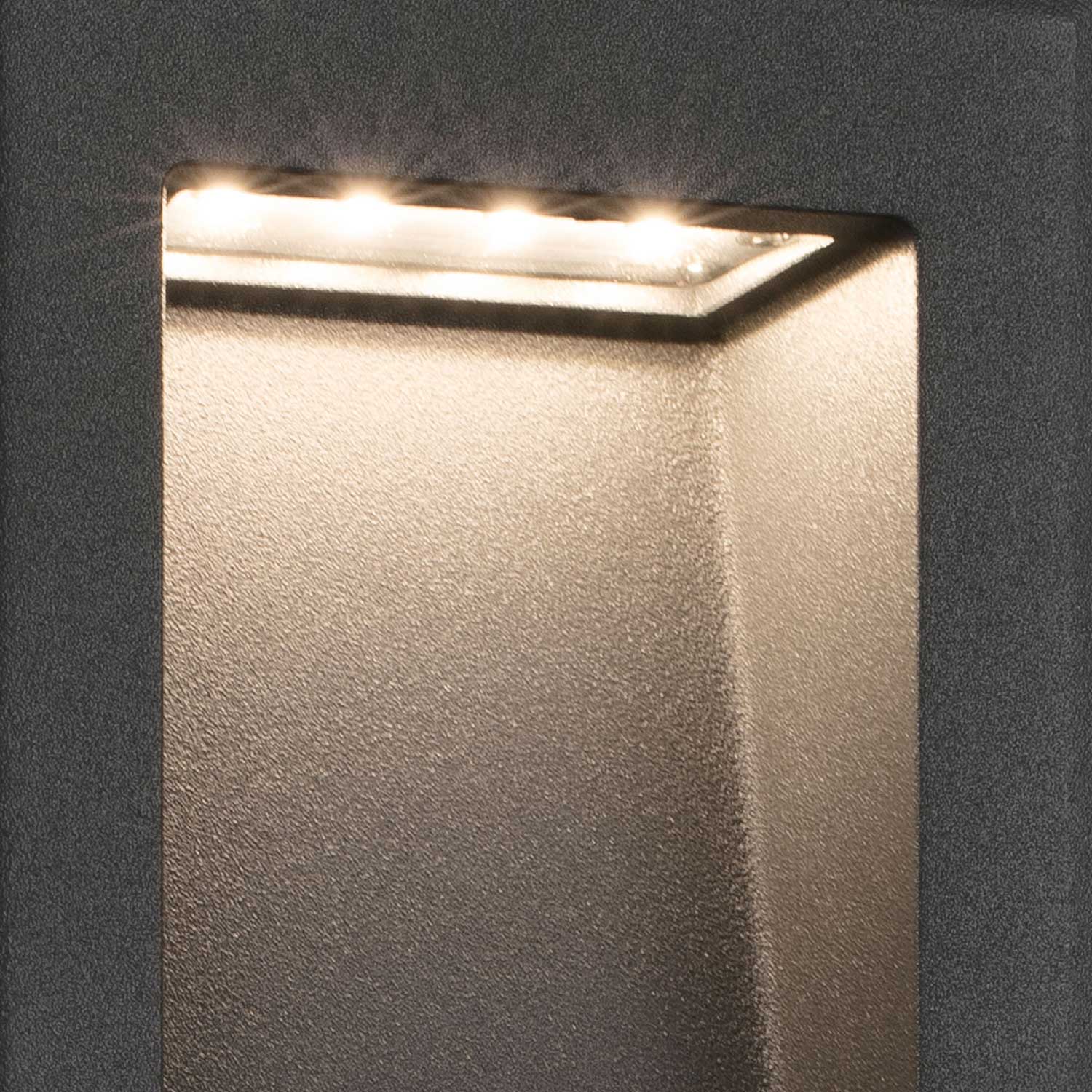 Soun - Eingelassene Wandlampe aus Stahl LED modernes Design