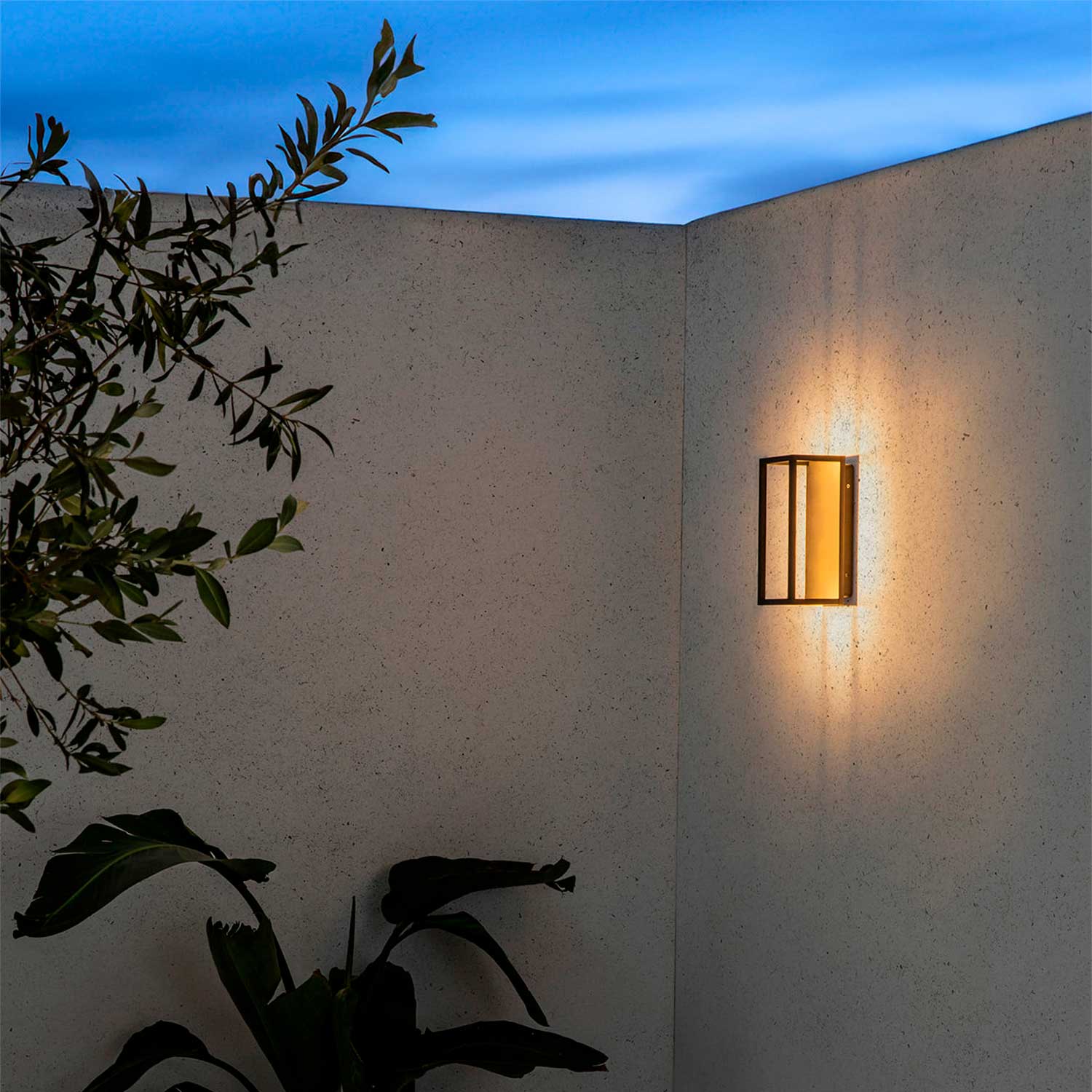 Kela - Applique murale extérieur led en alu noir