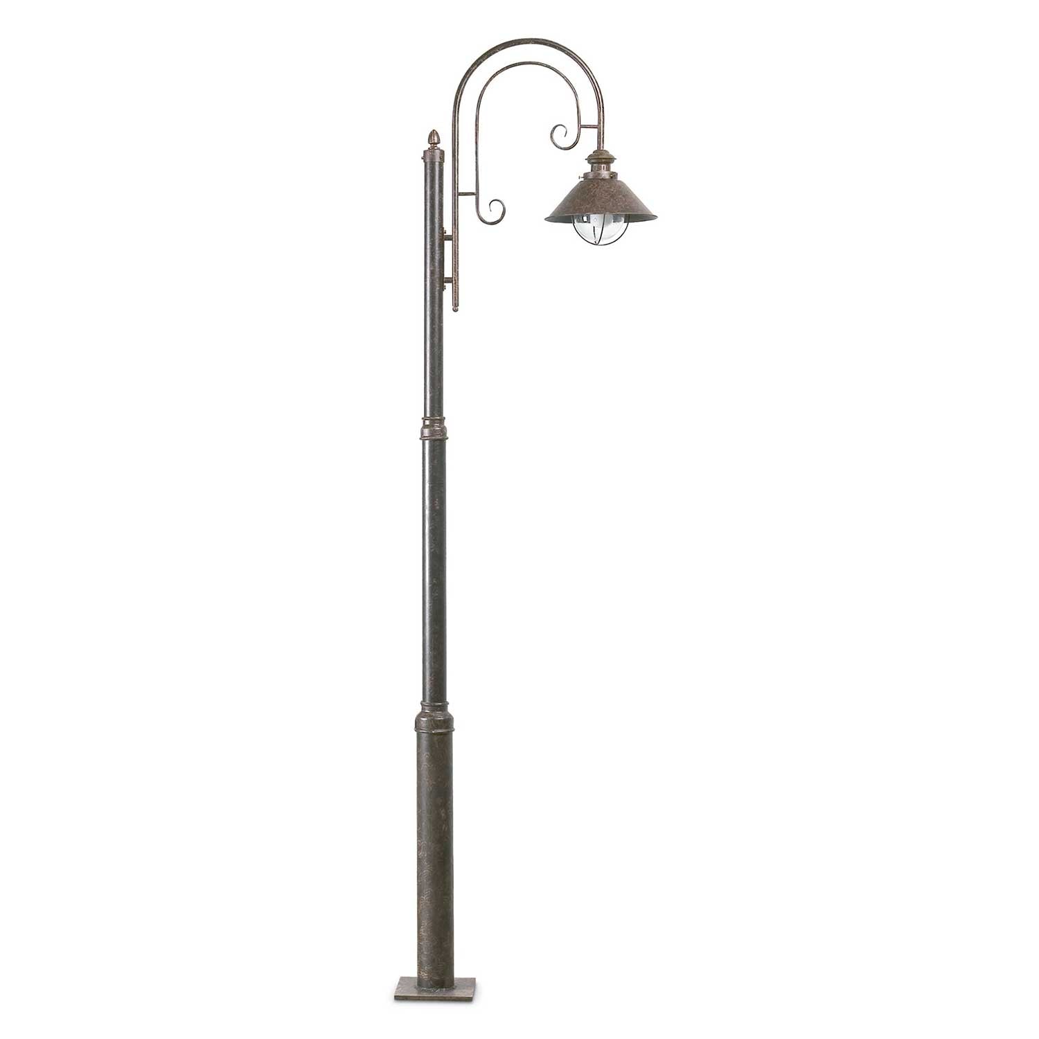 Nautica - Lampadaire extérieur vintage en acier vieilli