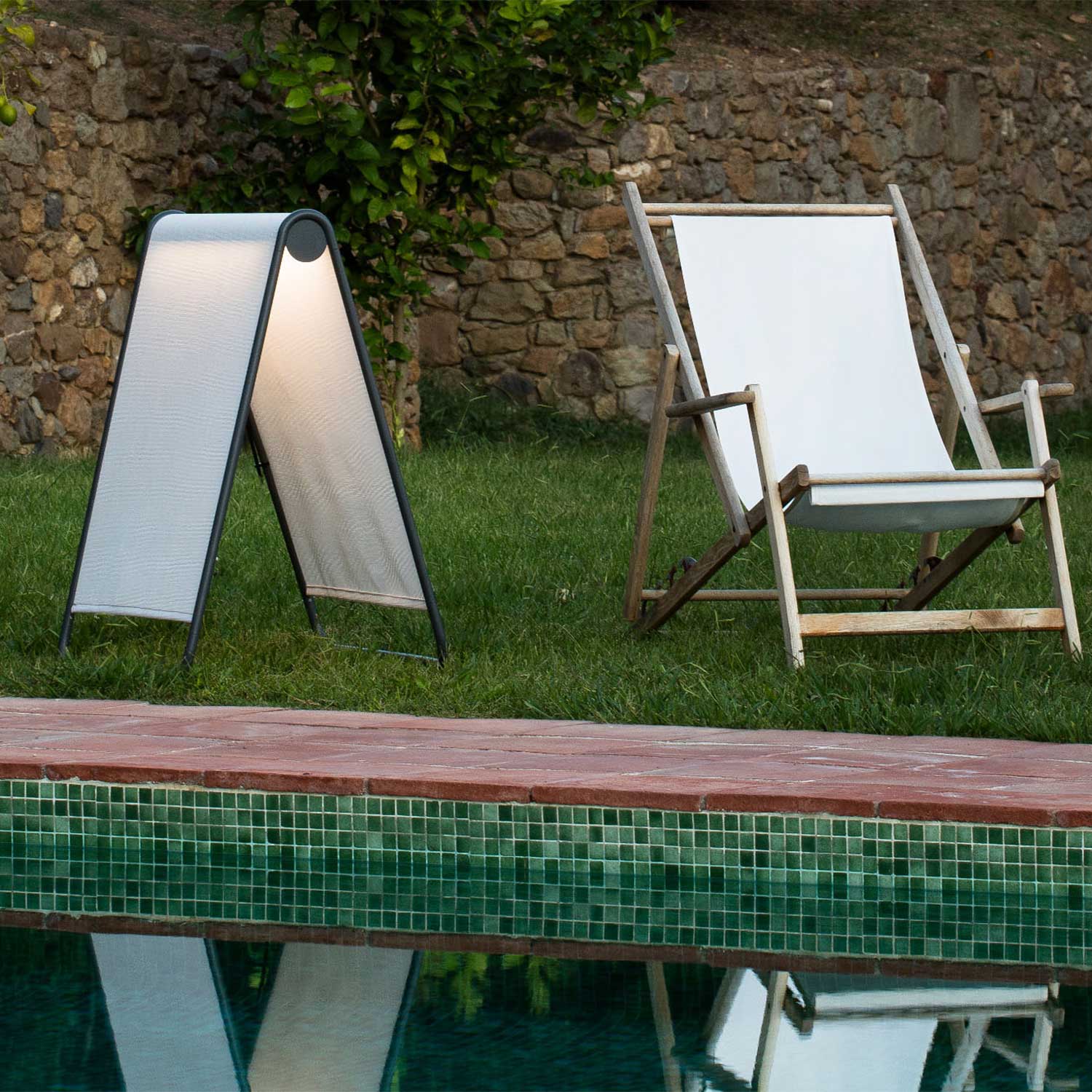 Cadaqués - Lampada da esterno a led design in tessuto