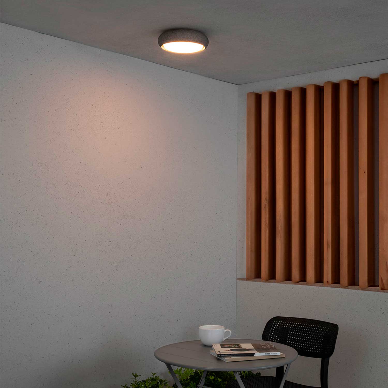 Anga - Outdoor concrete ceiling light for modern balcony