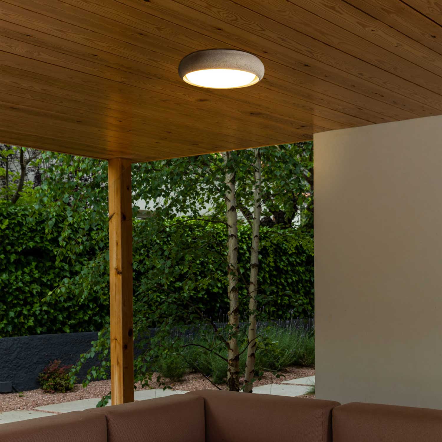 Anga - Plafonnier extérieur en béton pour balcon moderne