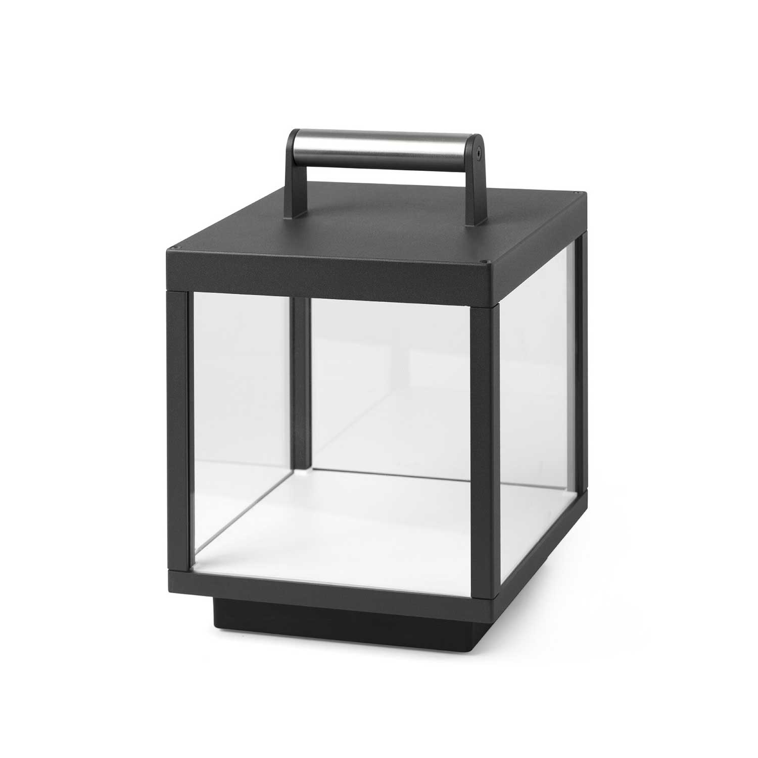 Kerala - Lampe portable led en acier et verre style moderne