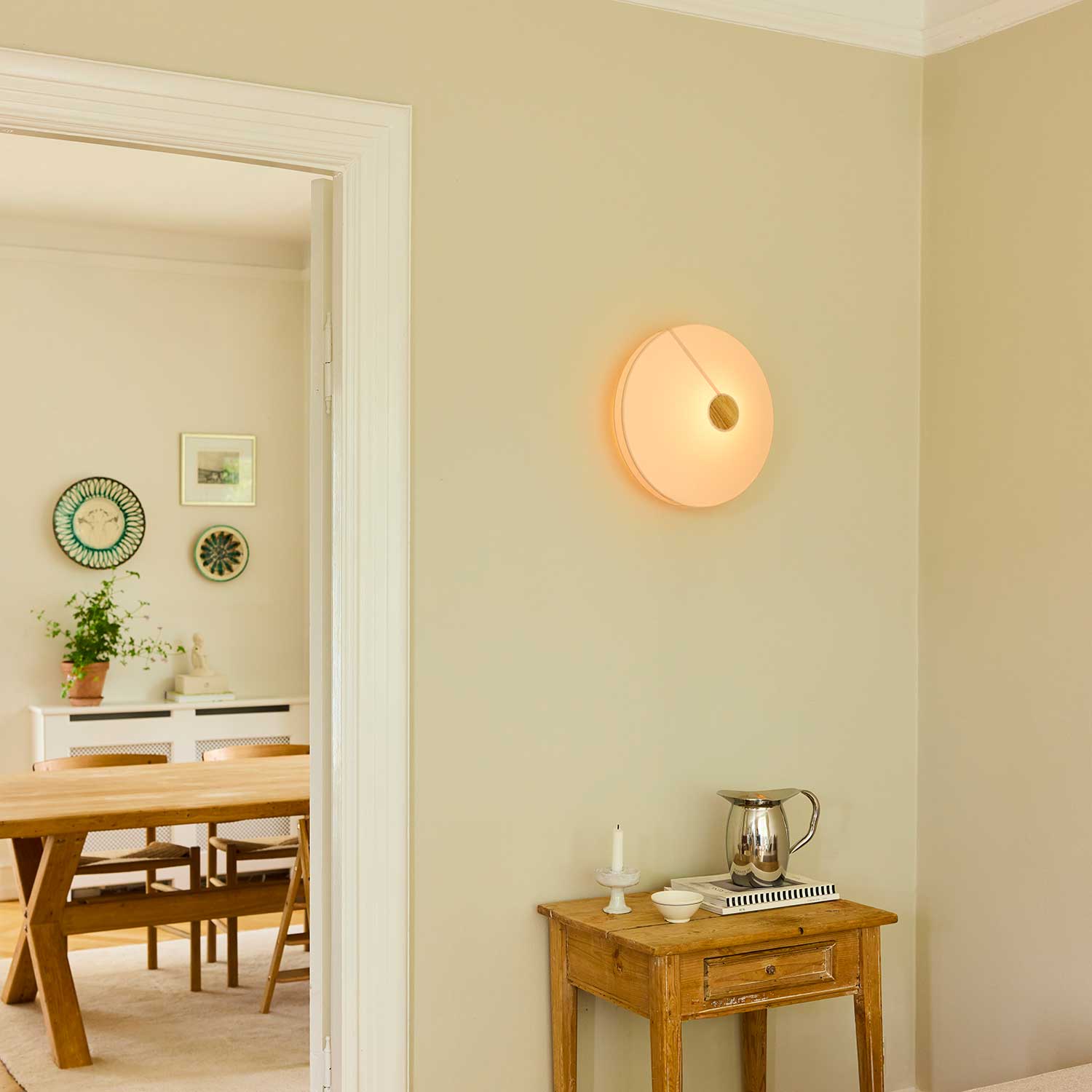 Paris Soft - Round vintage design fabric ceiling light