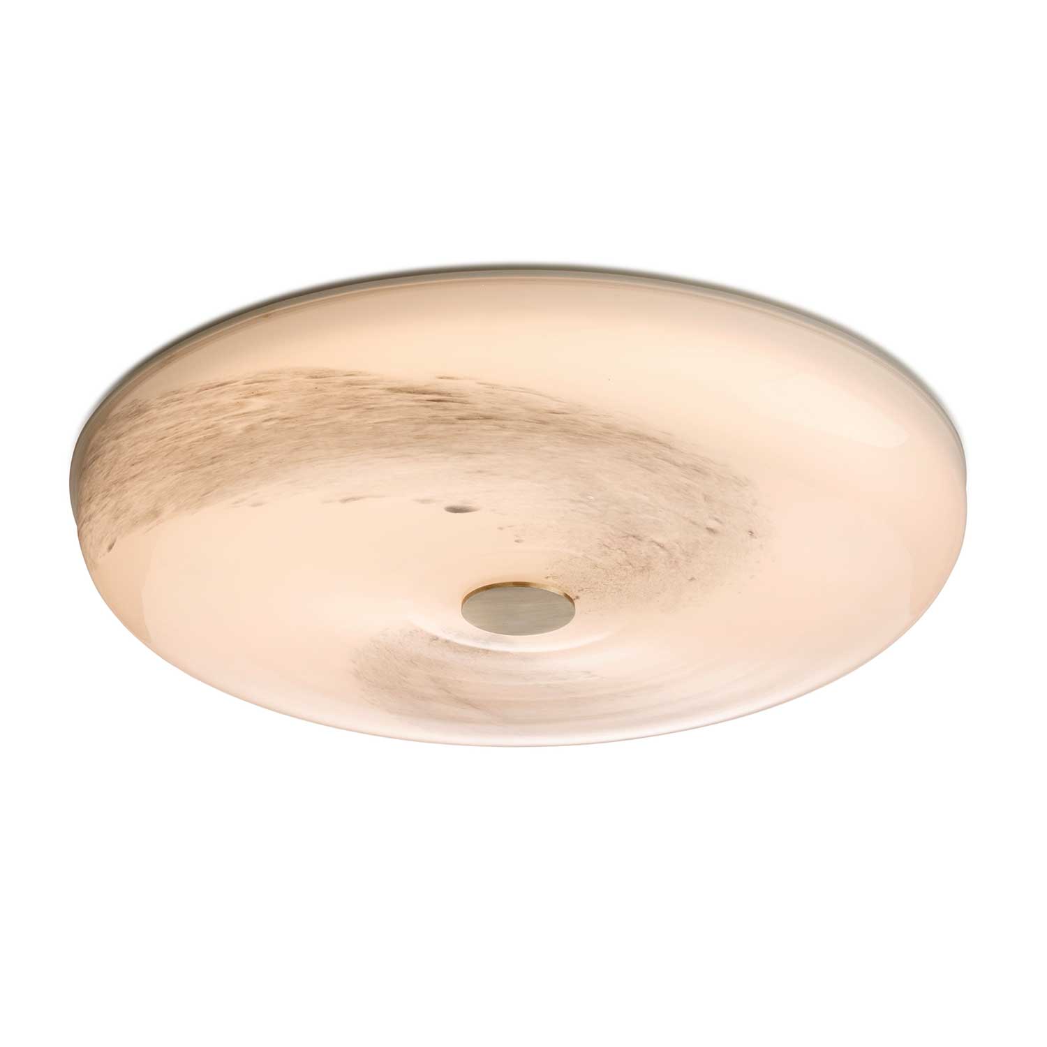 Stockholm - Plafonnier en verre effet marbre blanc pour chambre