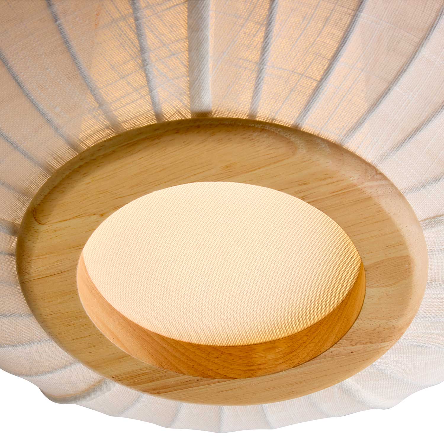 Balloon - Plafonnier lanterne en tissu et bois design scandinave