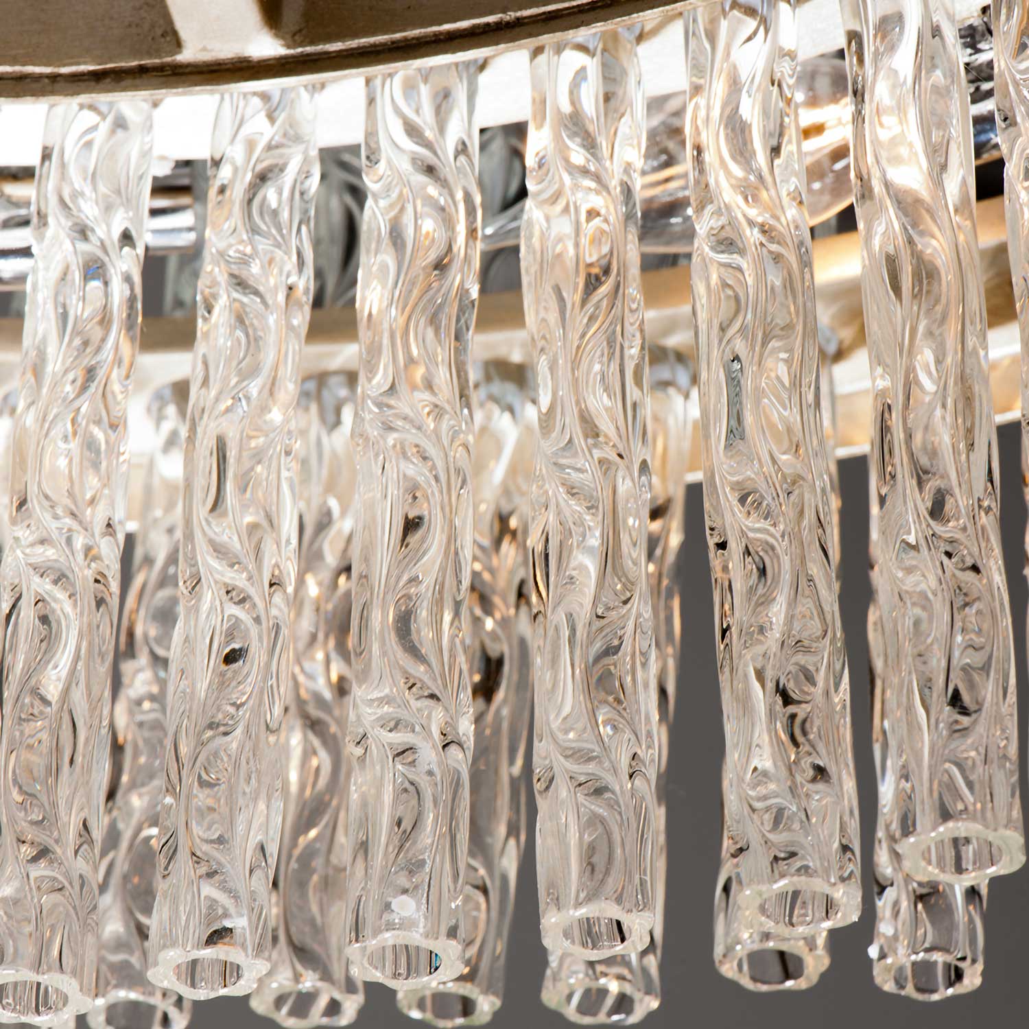 Chime - XXL crystal pendant chandelier with crystal pendants for luxury living room
