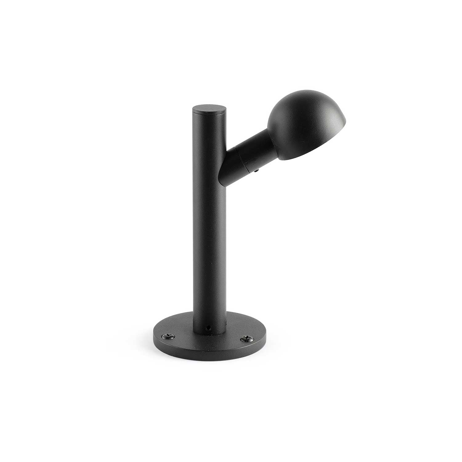 Brot - Black steel LED bollard for marking outdoor pathways