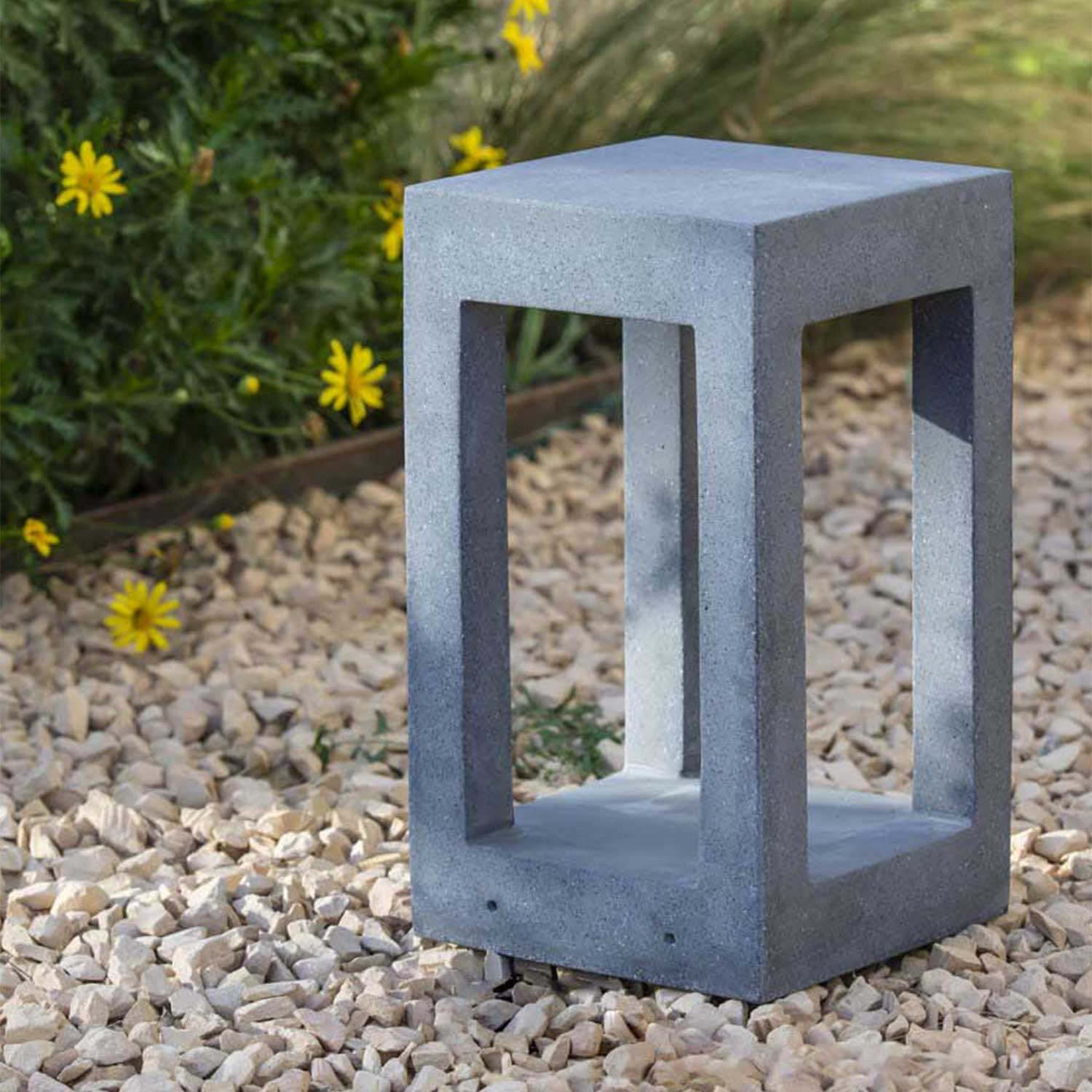 Pilo - Balise led extérieur en béton pour jardin moderne